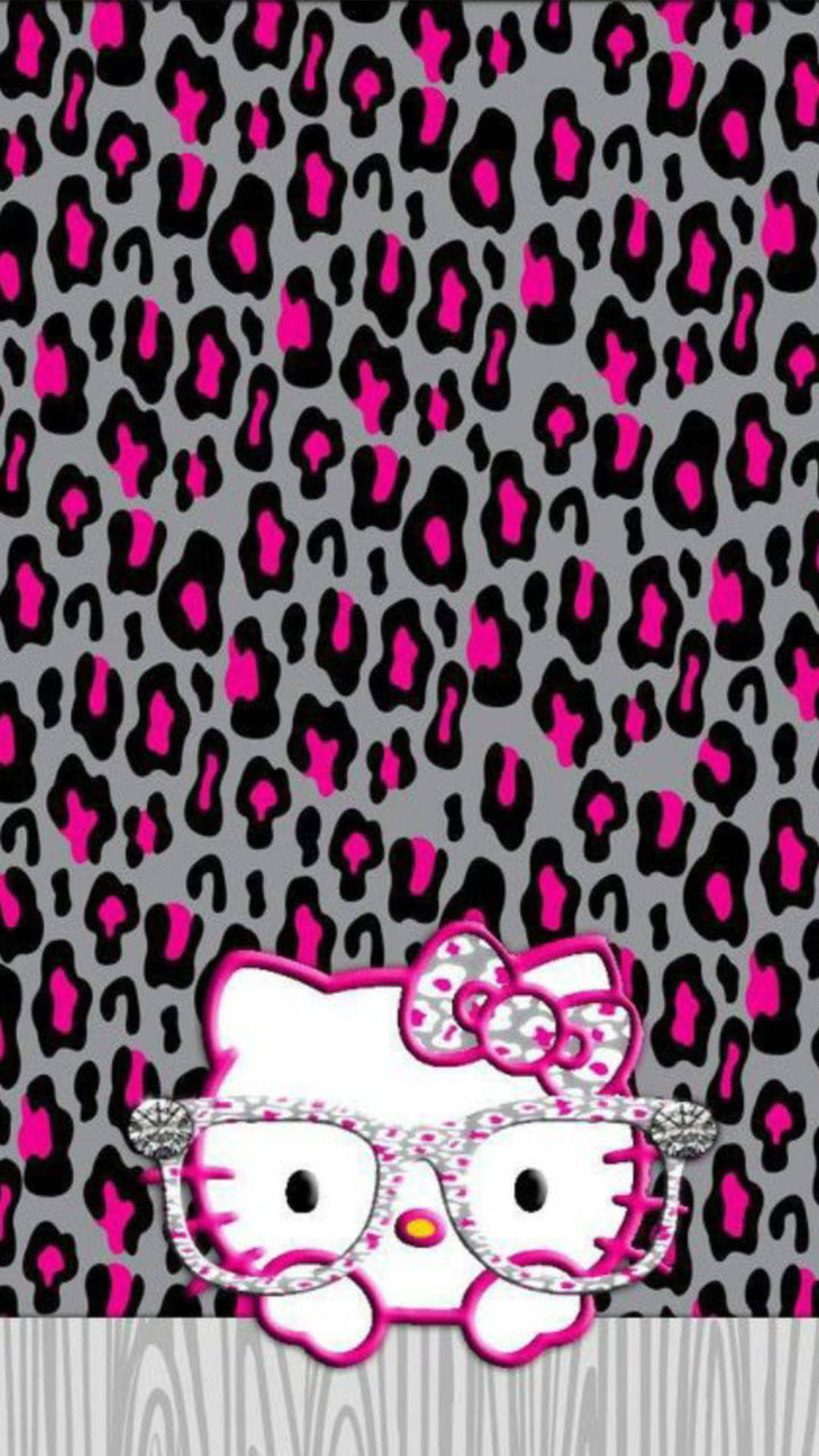 Hello Kitty บนลายเสือดาวน่ารัก วอลเปเปอร์