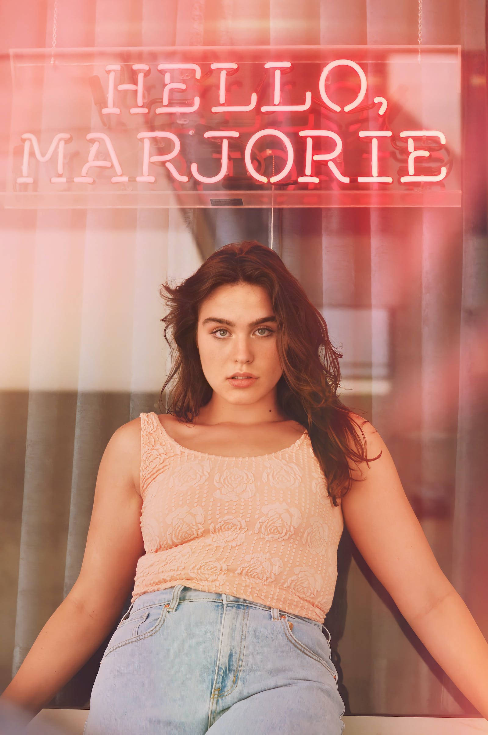 Hello Marjorie ป้ายนีออน iPhone วอลเปเปอร์