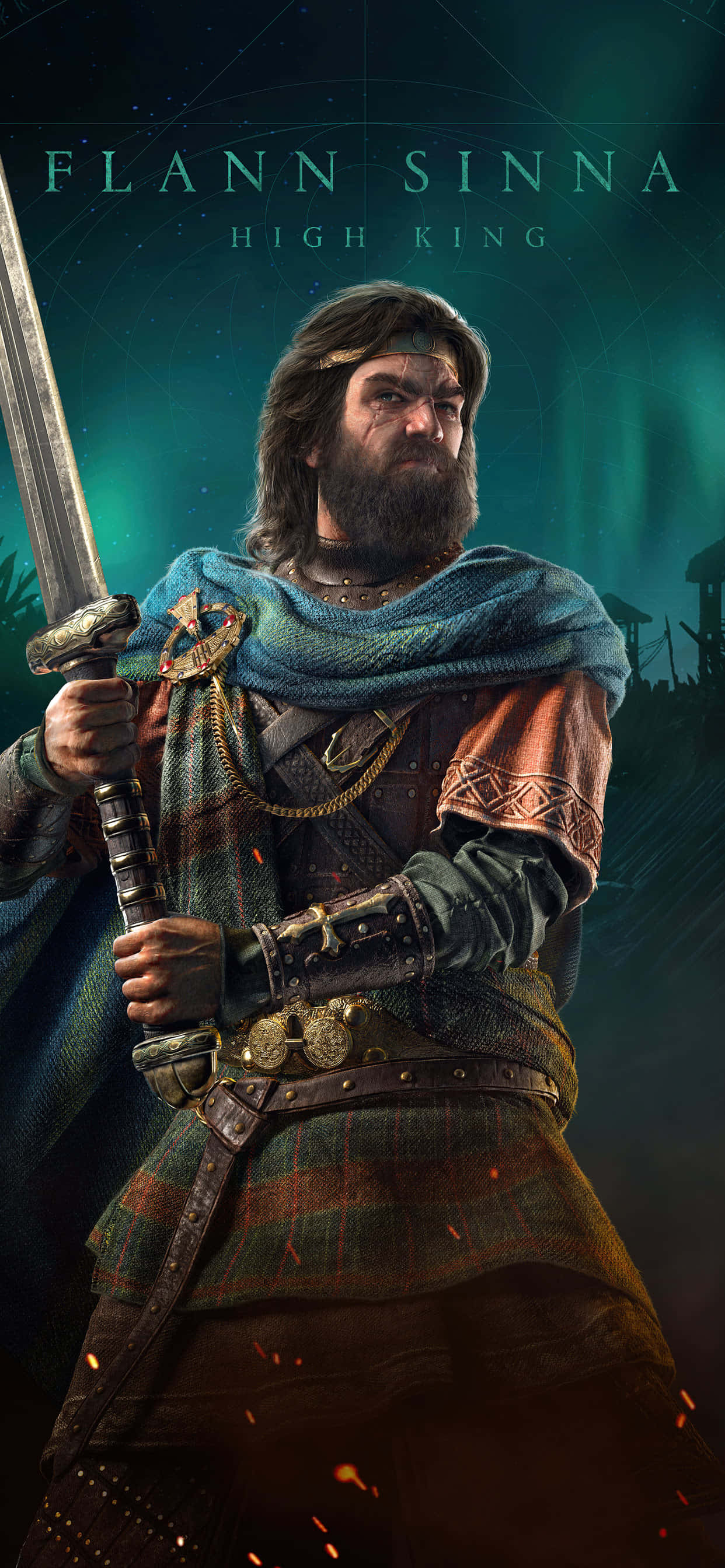 High King Flann iPhone Xs Max Assassin's Creed Valhalla พื้นหลัง วอลเปเปอร์