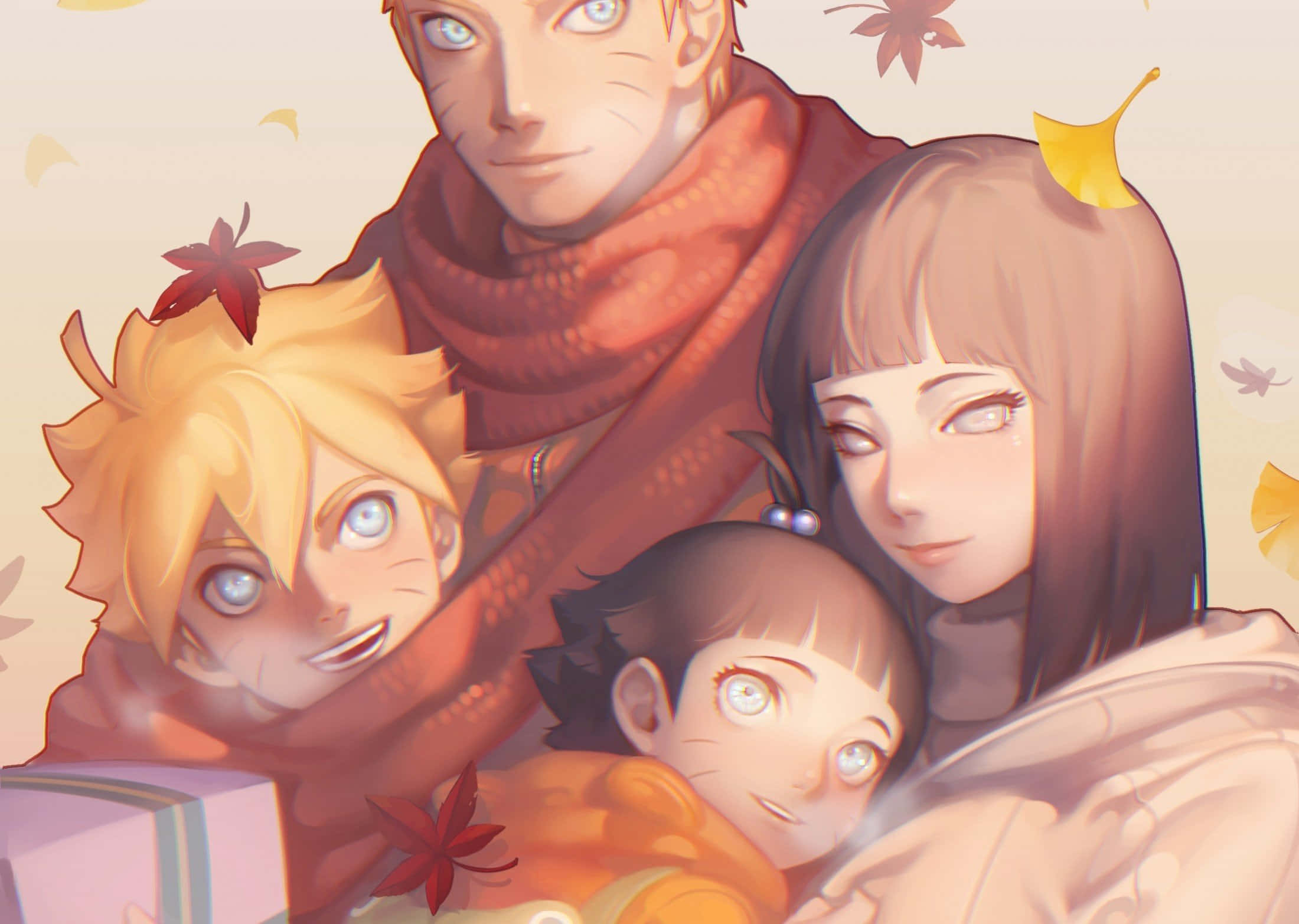 Hinata Uzumaki ใบไม้ร่วง วอลเปเปอร์