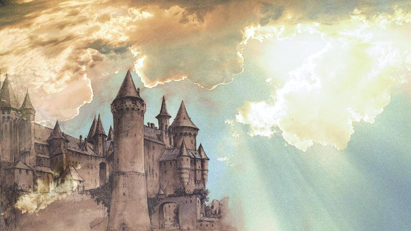 Hogwarts ท่ามกลางแสงแดด สไตล์ HP Aesthetic วอลเปเปอร์