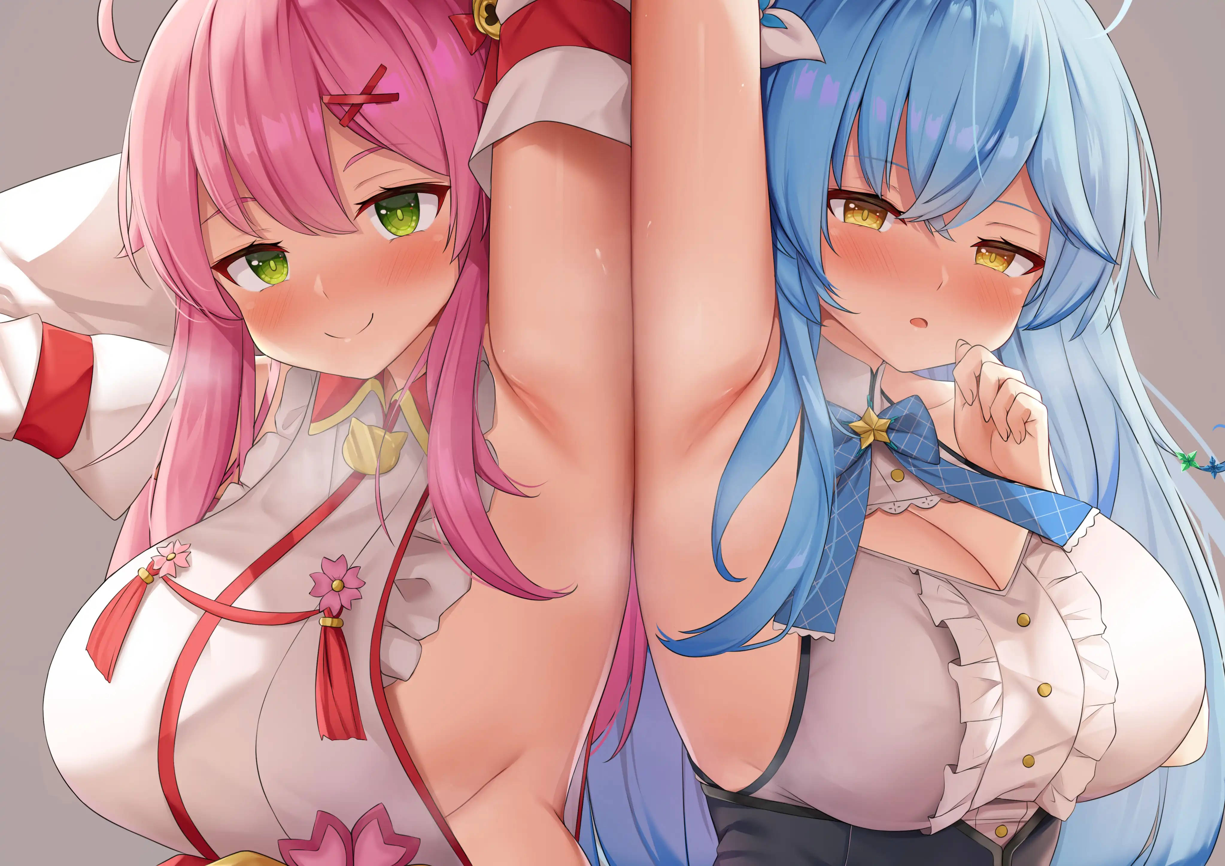 สาวๆ Hololive หน้าอกและรักแร้ วอลเปเปอร์