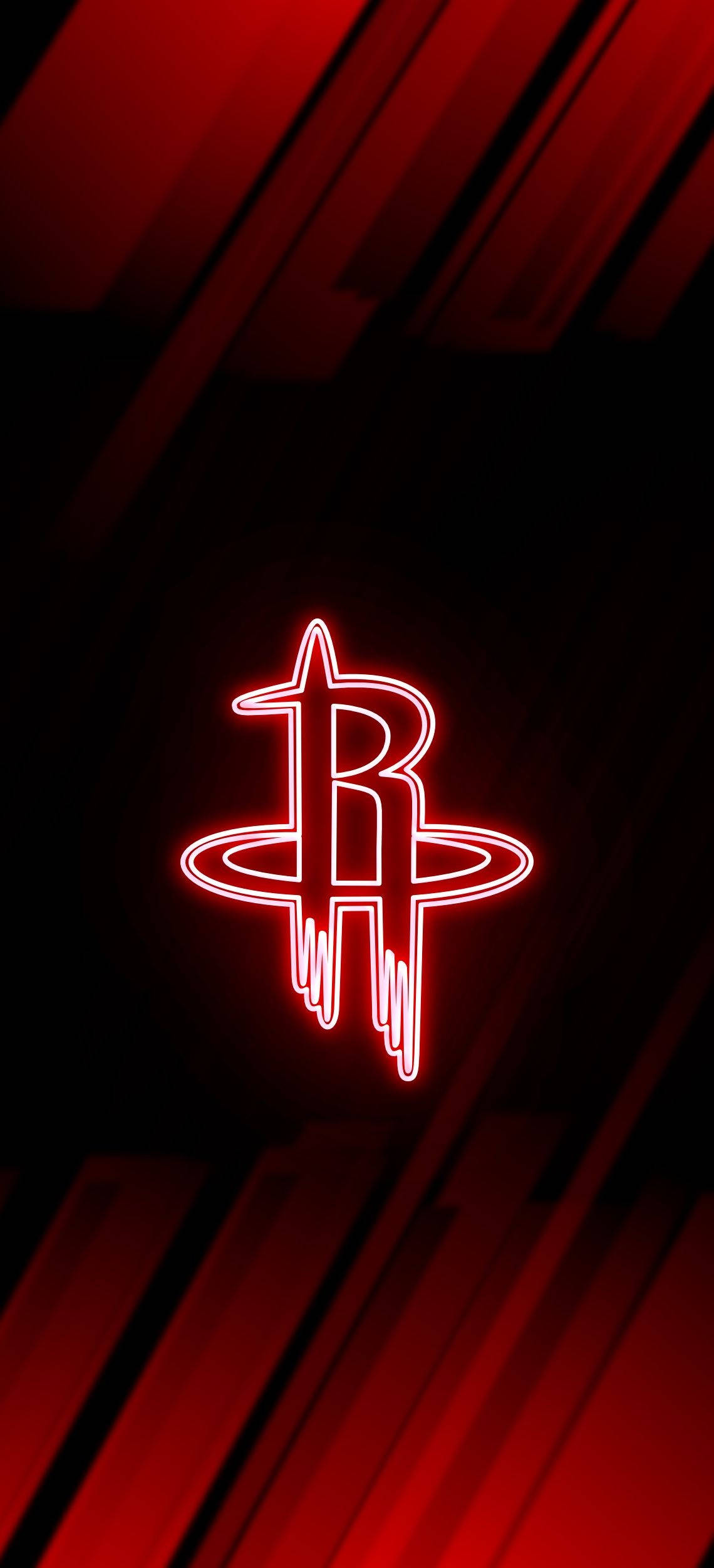 Houston Rockets สีแดงนีออน วอลเปเปอร์