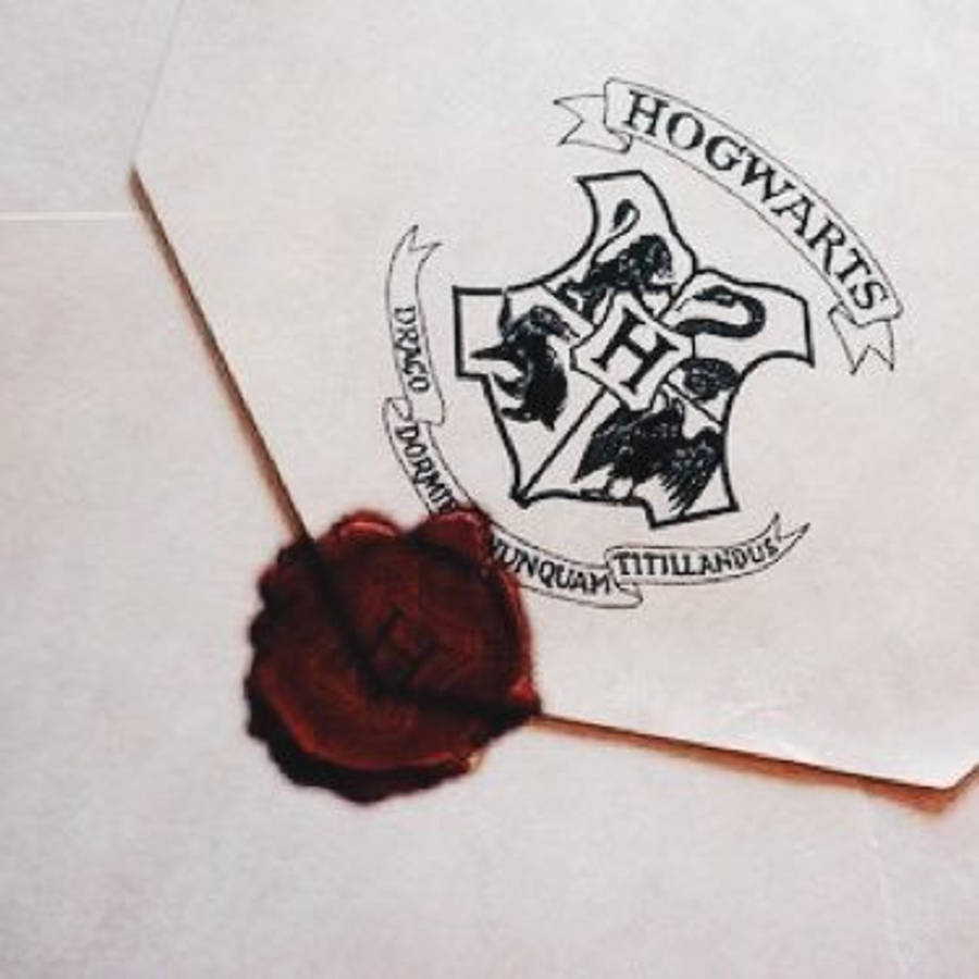 HP สไตล์ฮอกวอตส์ซองจดหมายตราประทับแดง วอลเปเปอร์