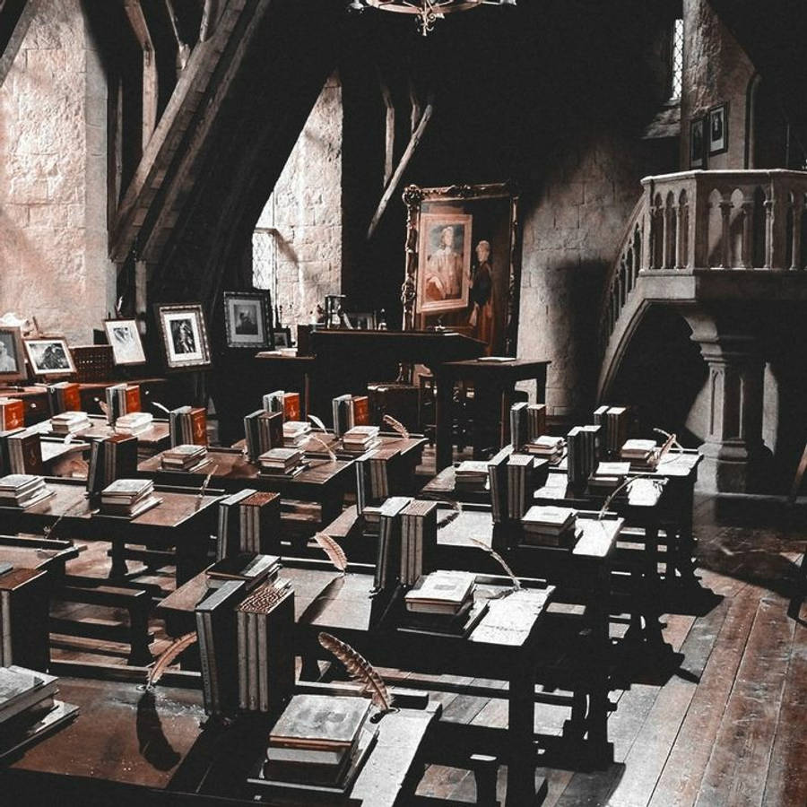 HP ห้องเรียนสไตล์วินเทจ วอลเปเปอร์