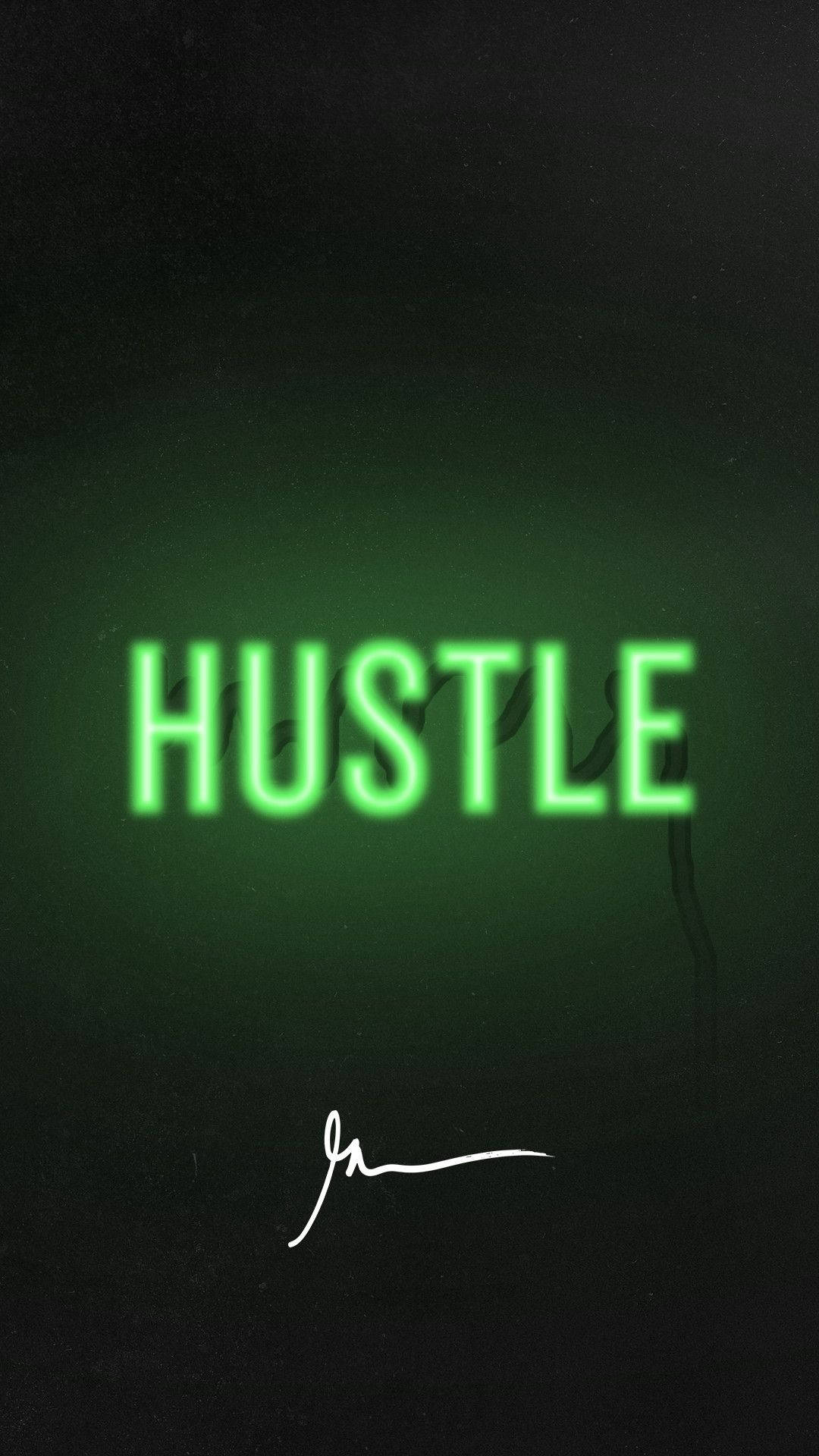 Hustle สีเขียวเรียบ วอลเปเปอร์