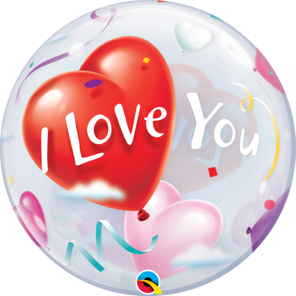 บอลลูนรูปหัวใจ I Love You วอลเปเปอร์