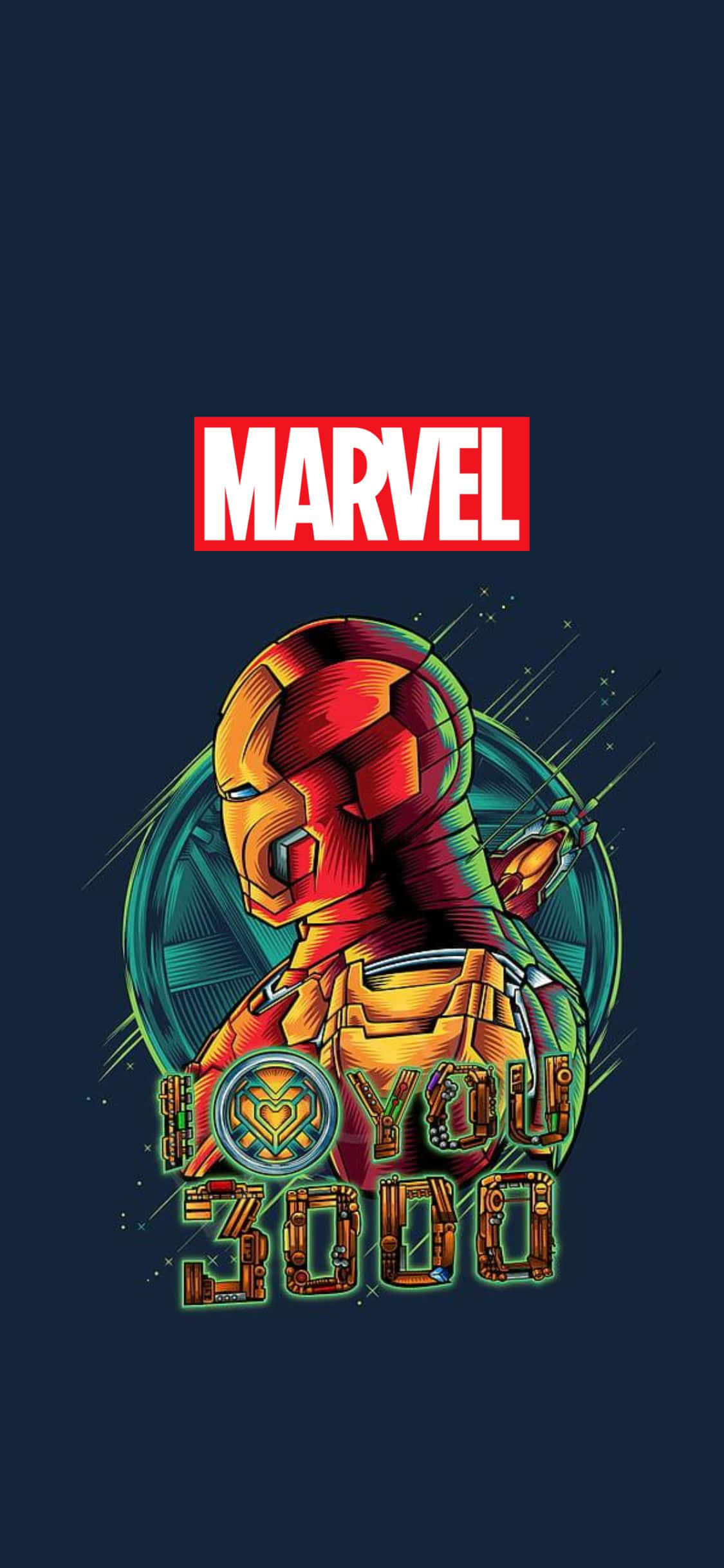 I Love You 3000 Iron Man พื้นหลัง Marvel iPhone XS วอลเปเปอร์