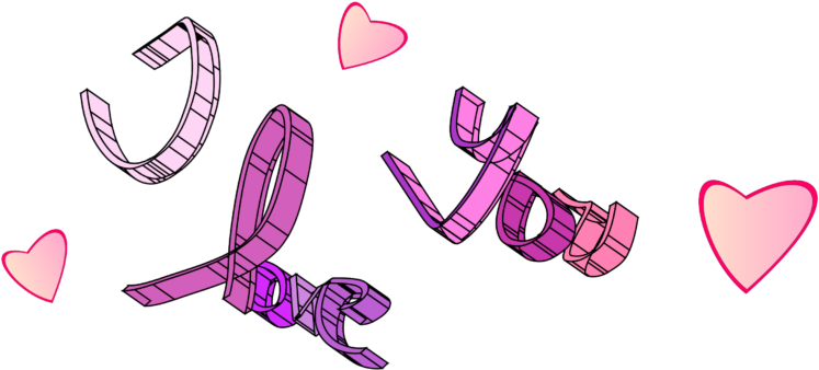 ข้อความ I Love You สุดเก๋ พร้อมหัวใจ วอลเปเปอร์