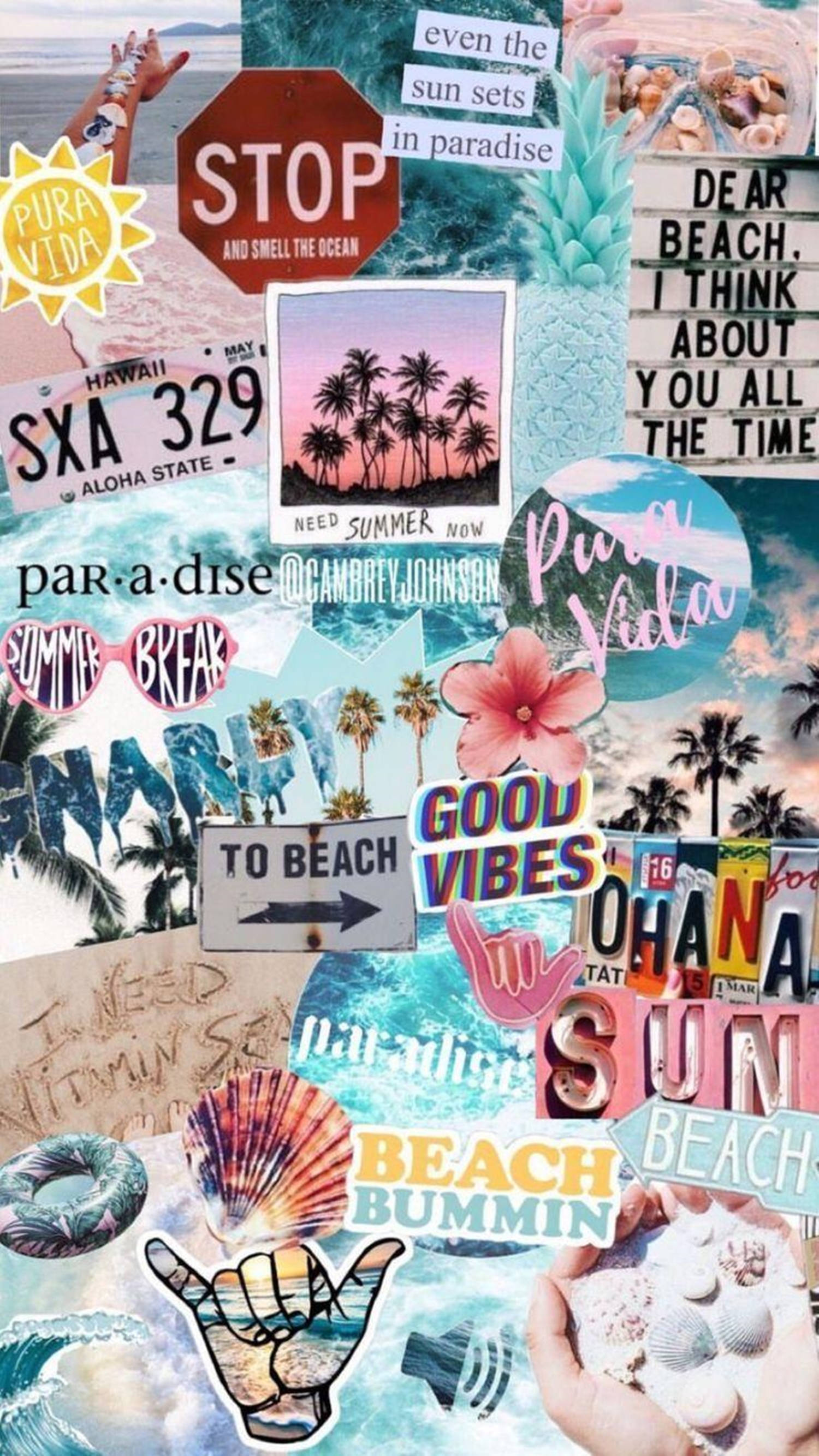I Need Vitamin Sea สไตล์ VSCO วอลเปเปอร์