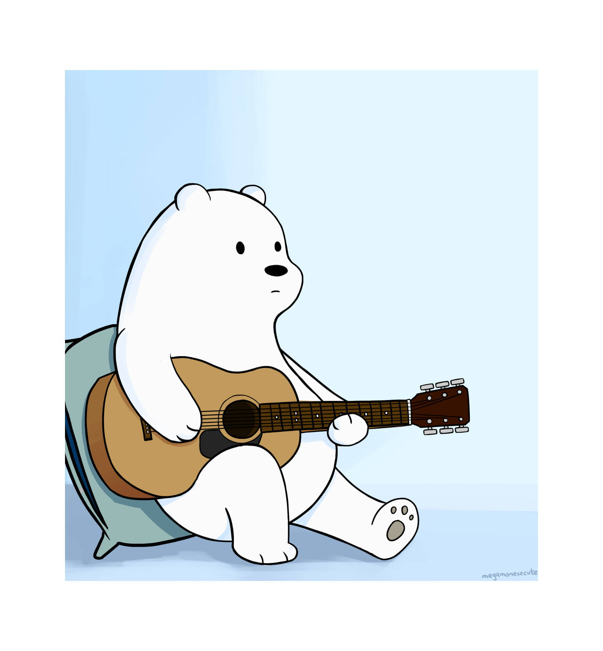 Ice Bear We Bare Bears เล่นกีตาร์ วอลเปเปอร์