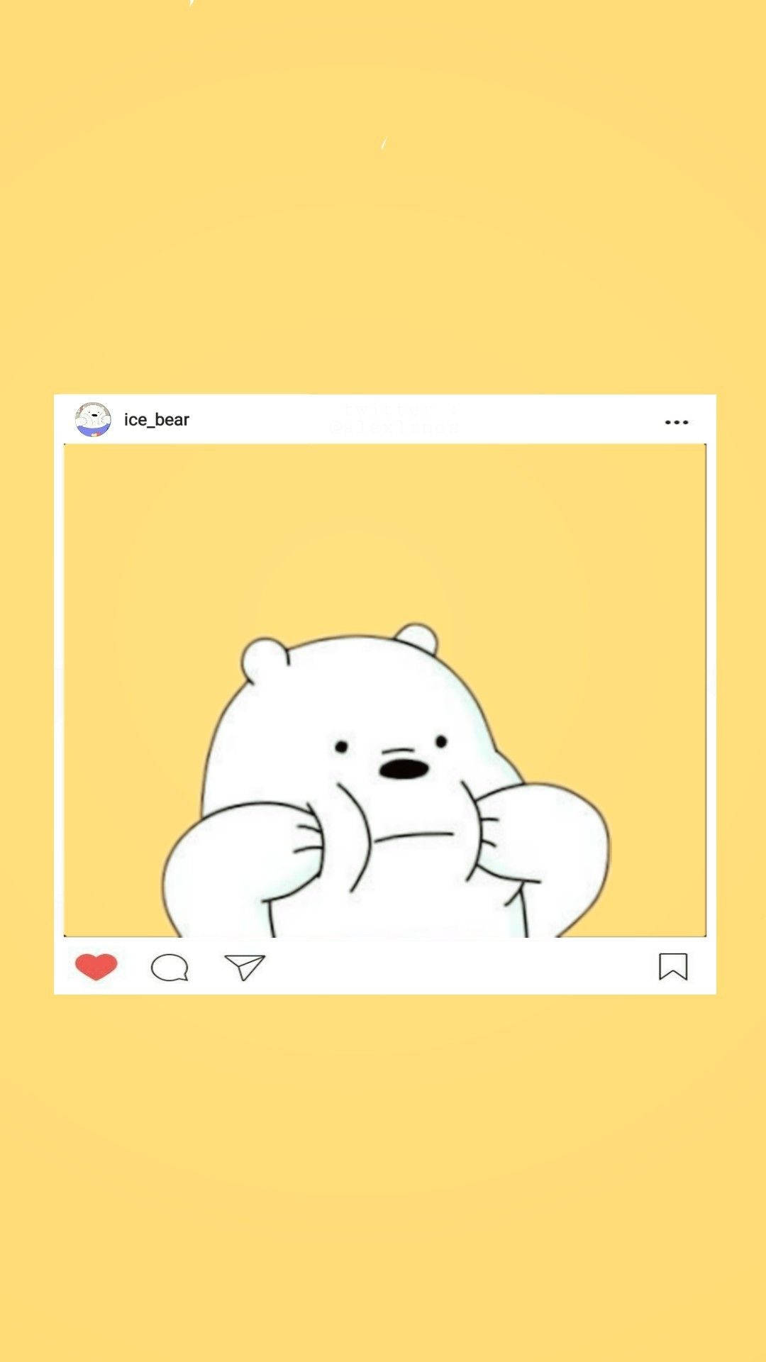 โพสต์สไตล์ Instagram การ์ตูน Ice Bear วอลเปเปอร์