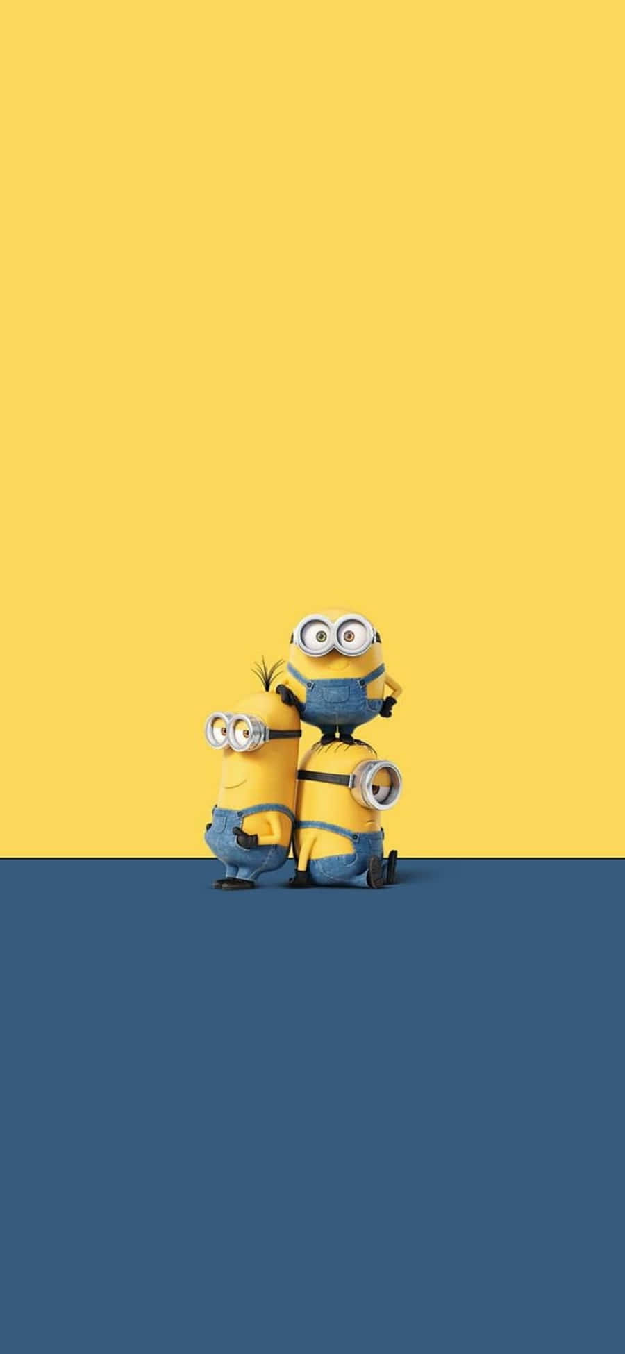 มินionสีเหลืองและน้ำเงิน Despicable Me iPhone วอลเปเปอร์