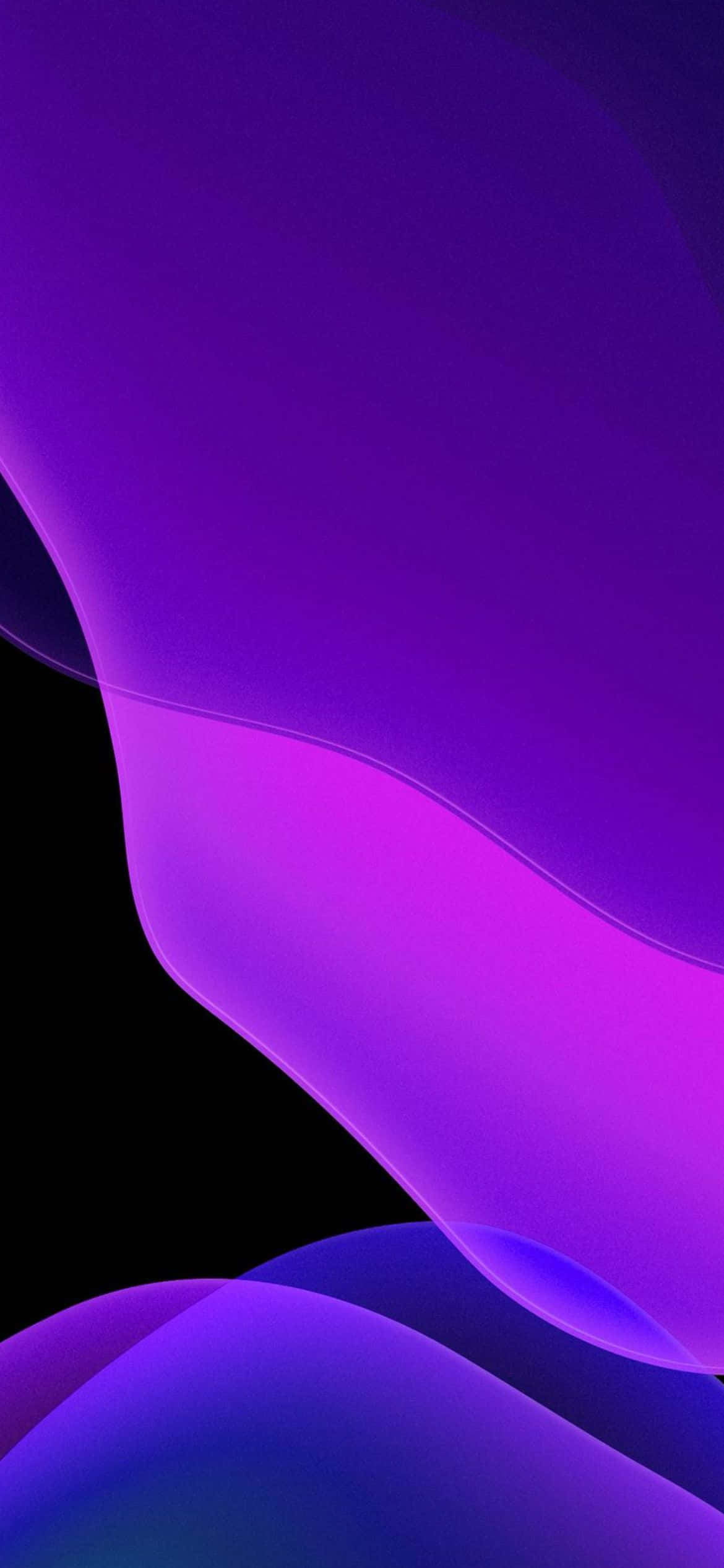 พื้นหลังเฉดสีม่วง iOS 13 วอลเปเปอร์