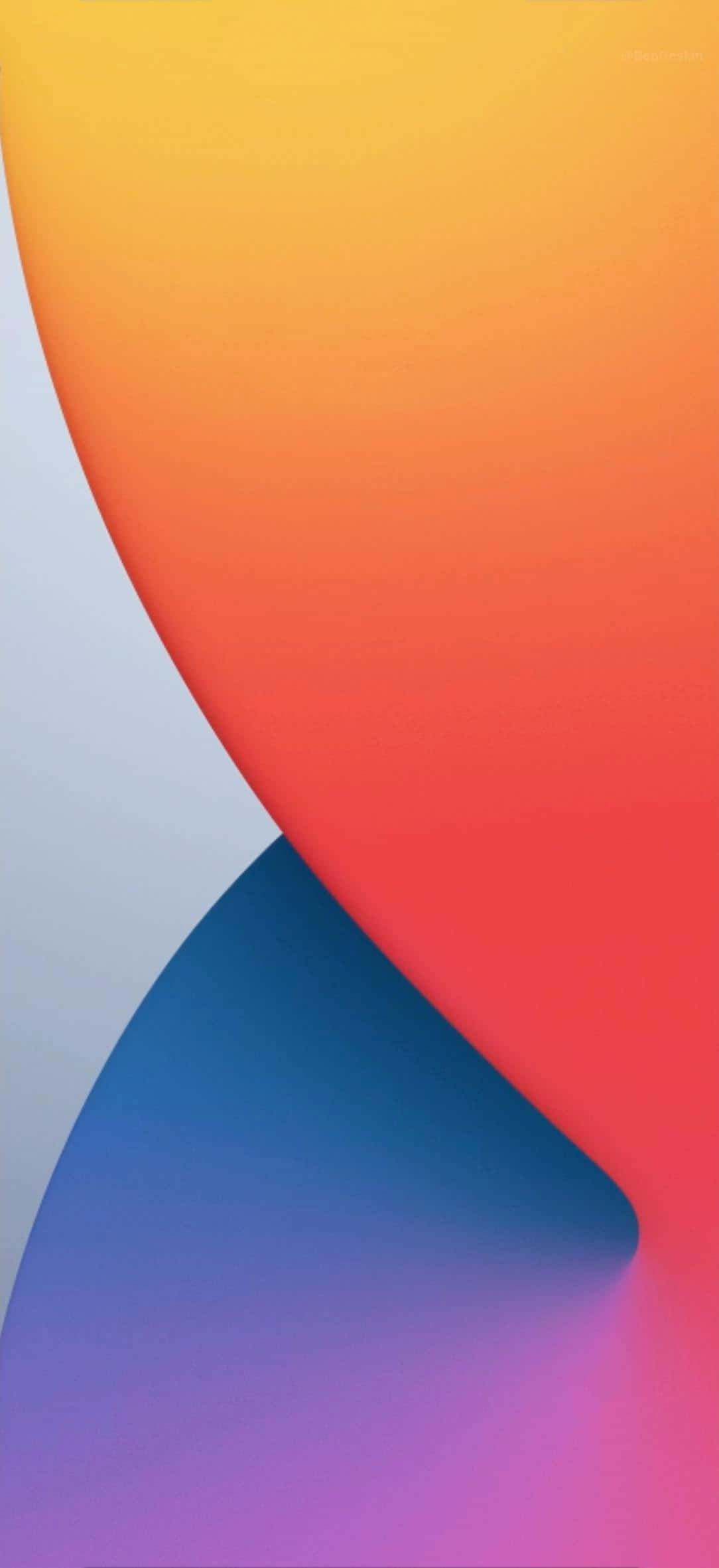 สีสันนามธรรมมาตรฐาน iOS 14 วอลเปเปอร์