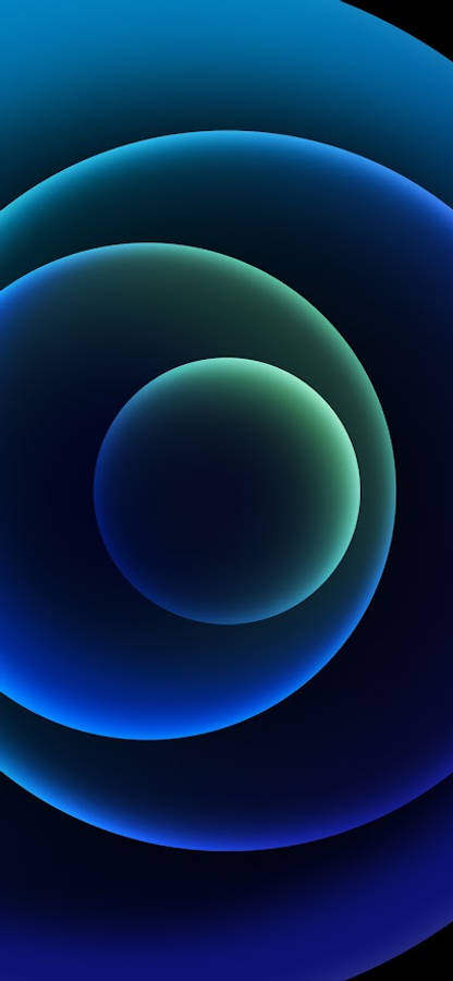 วอลเปเปอร์เริ่มต้น iOS สีฟ้าเขียวสดใส วอลเปเปอร์