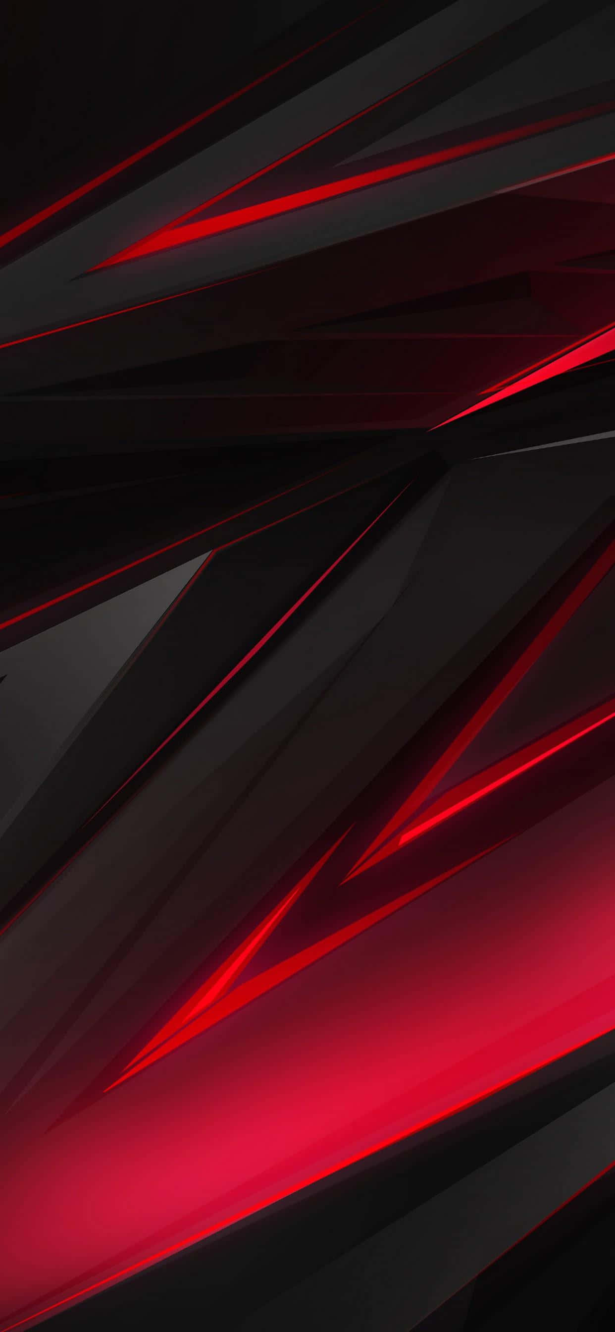 iPhone 11 Red And Black Geometry วอลเปเปอร์
