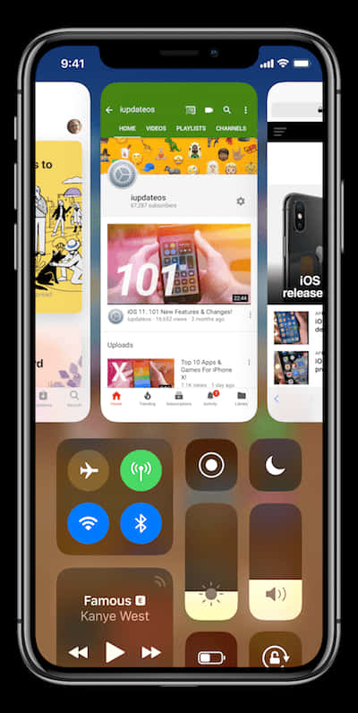 iPhone 12 แสดงแอปยูทูป วอลเปเปอร์