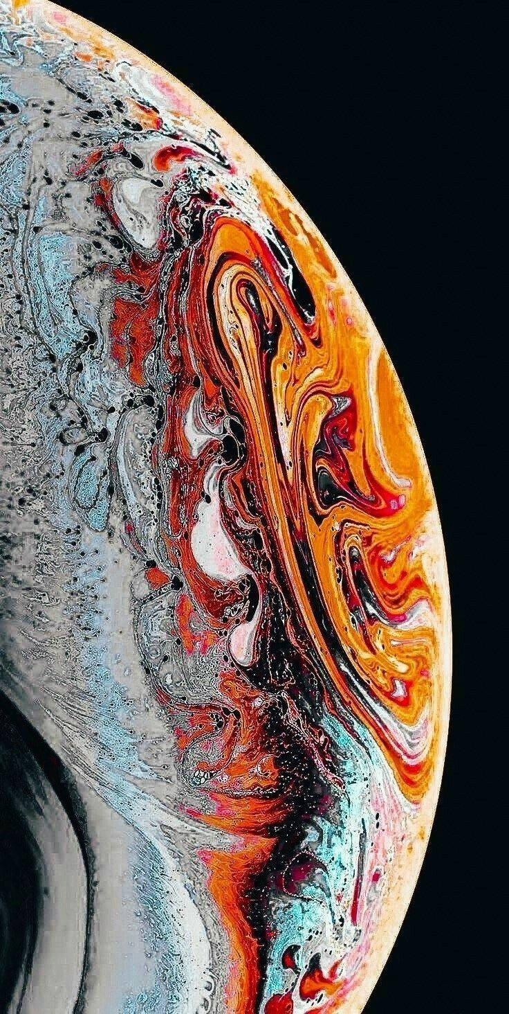 iPhone 13 iOS ดาวเคราะห์สีส้ม วอลเปเปอร์