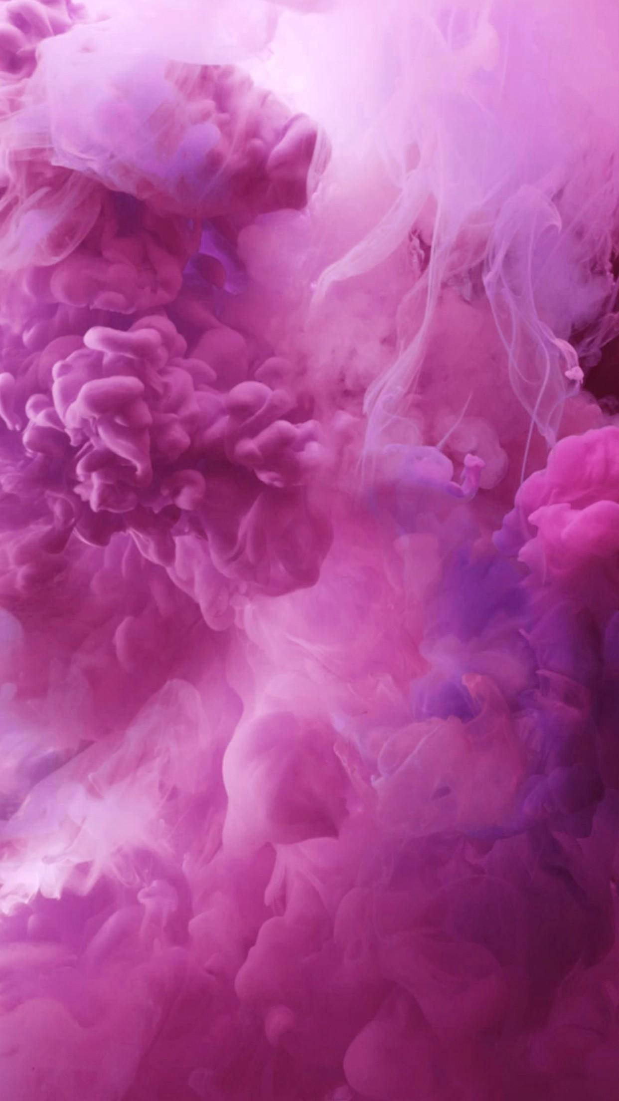 iPhone สีชมพูสไตล์สโมกกี วอลเปเปอร์