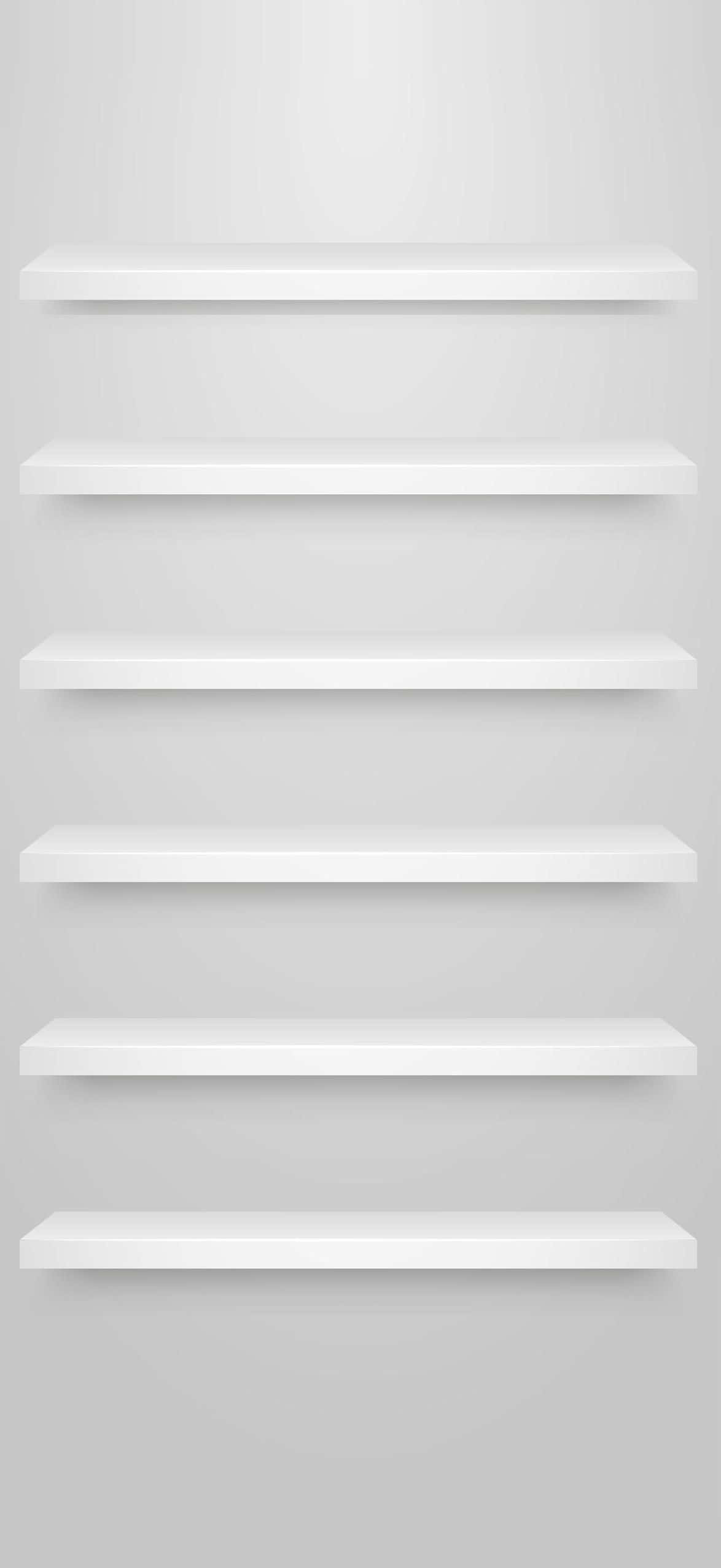 iPhone ชั้นวางสีขาว วอลเปเปอร์