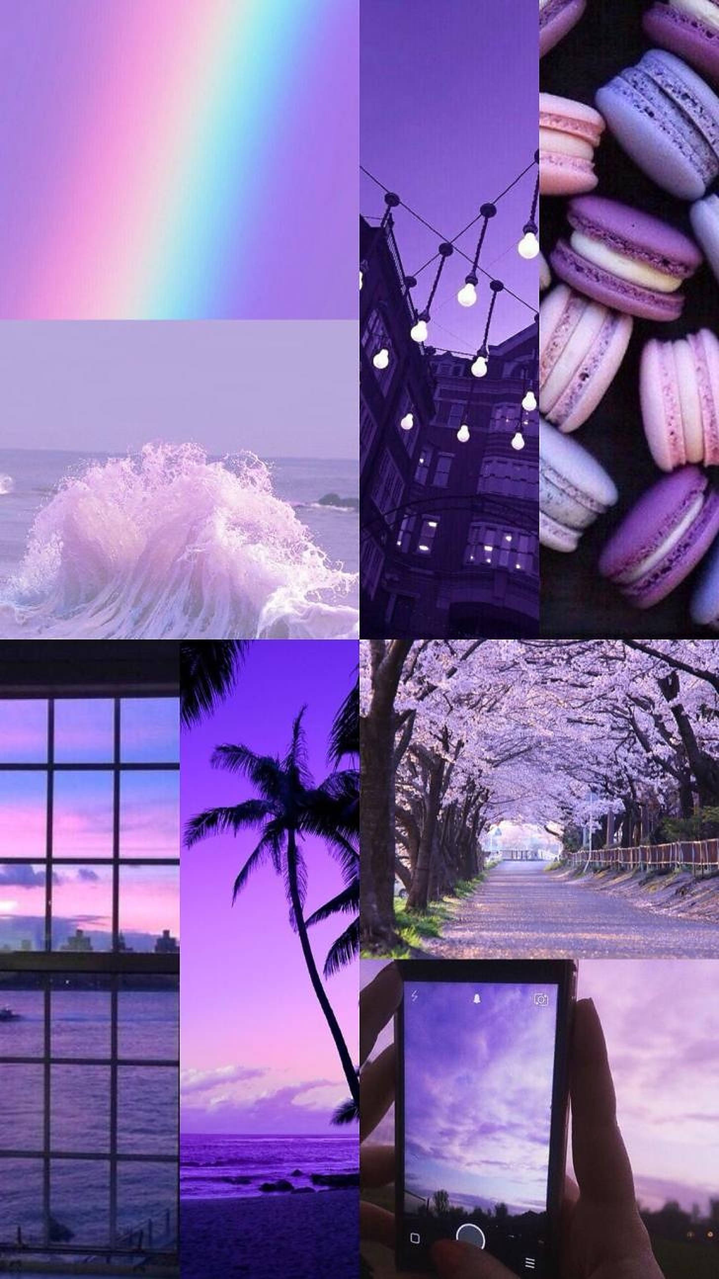 iPhone Aesthetic สีม่วง วอลเปเปอร์