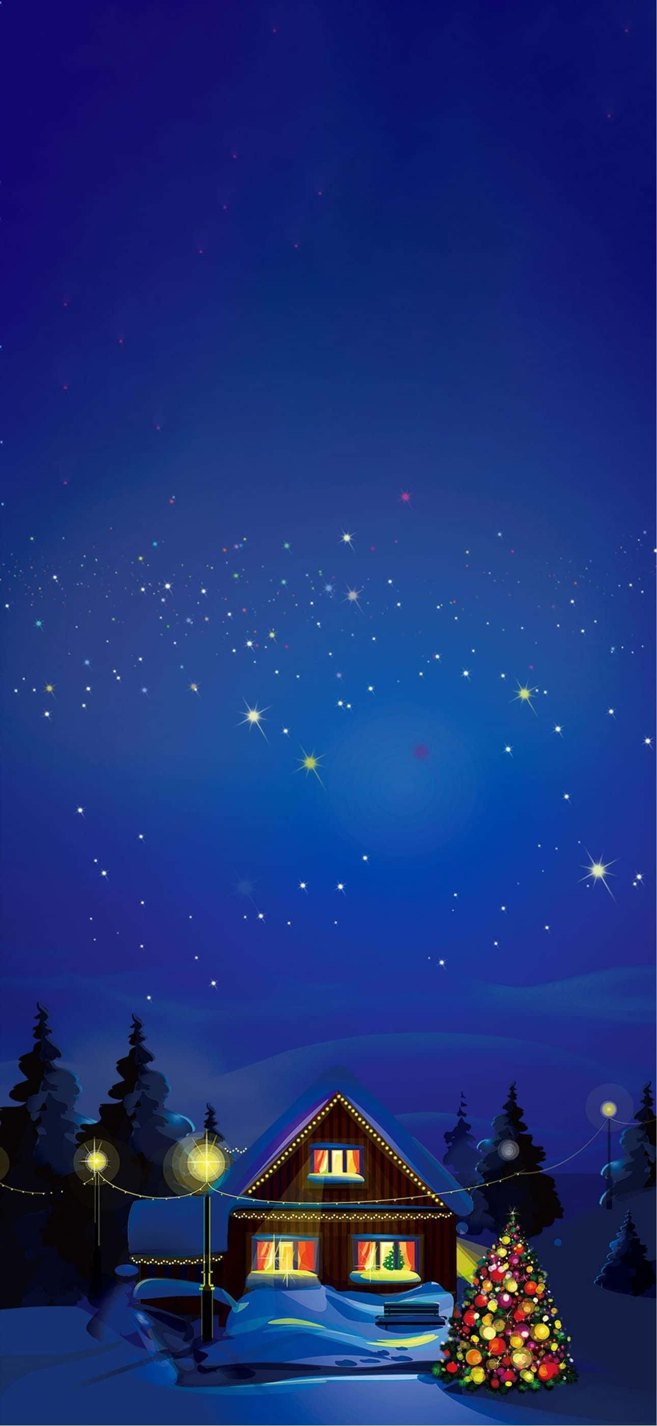 กระจายความสุขในวันหยุดด้วย iPhone คริสต์มาส วอลเปเปอร์