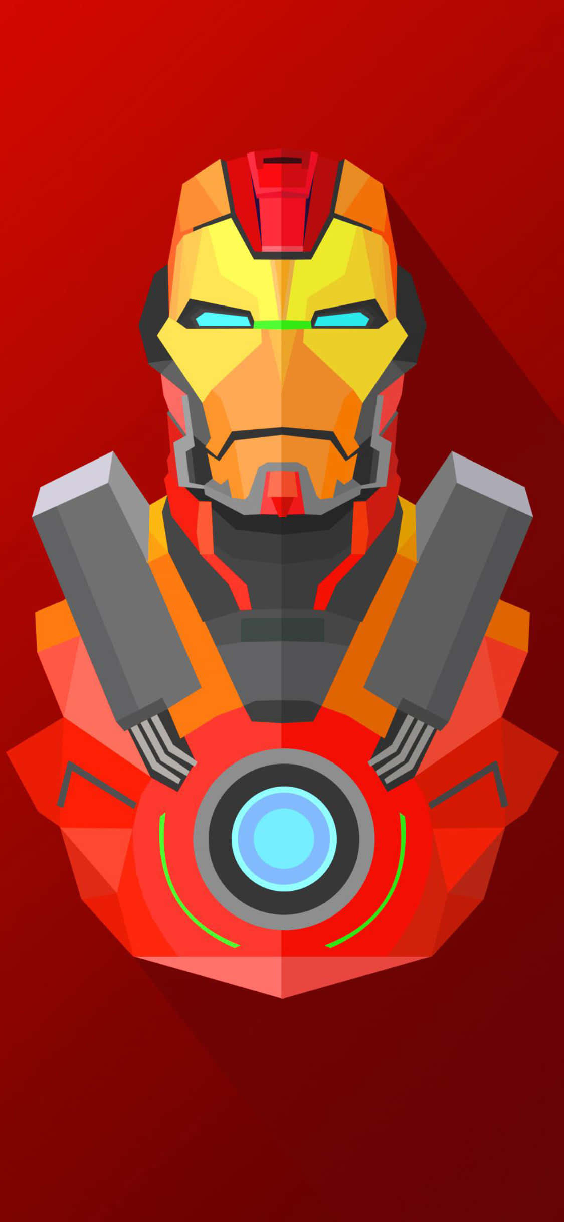iPhone Iron Man สีแดงส้มสุดเท่ วอลเปเปอร์