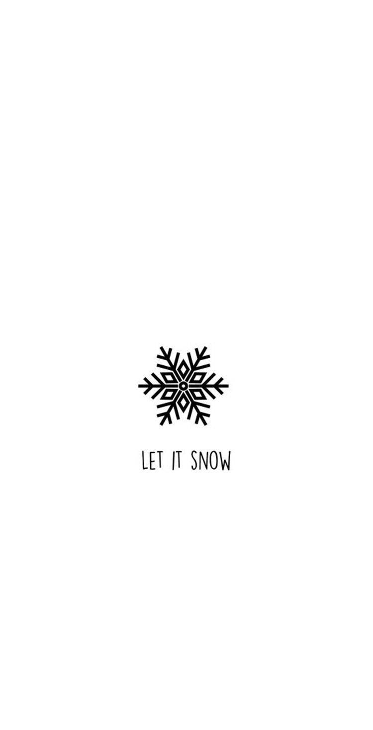 เรียบง่ายน่ารักคริสต์มาส iPhone Let It Snow วอลเปเปอร์