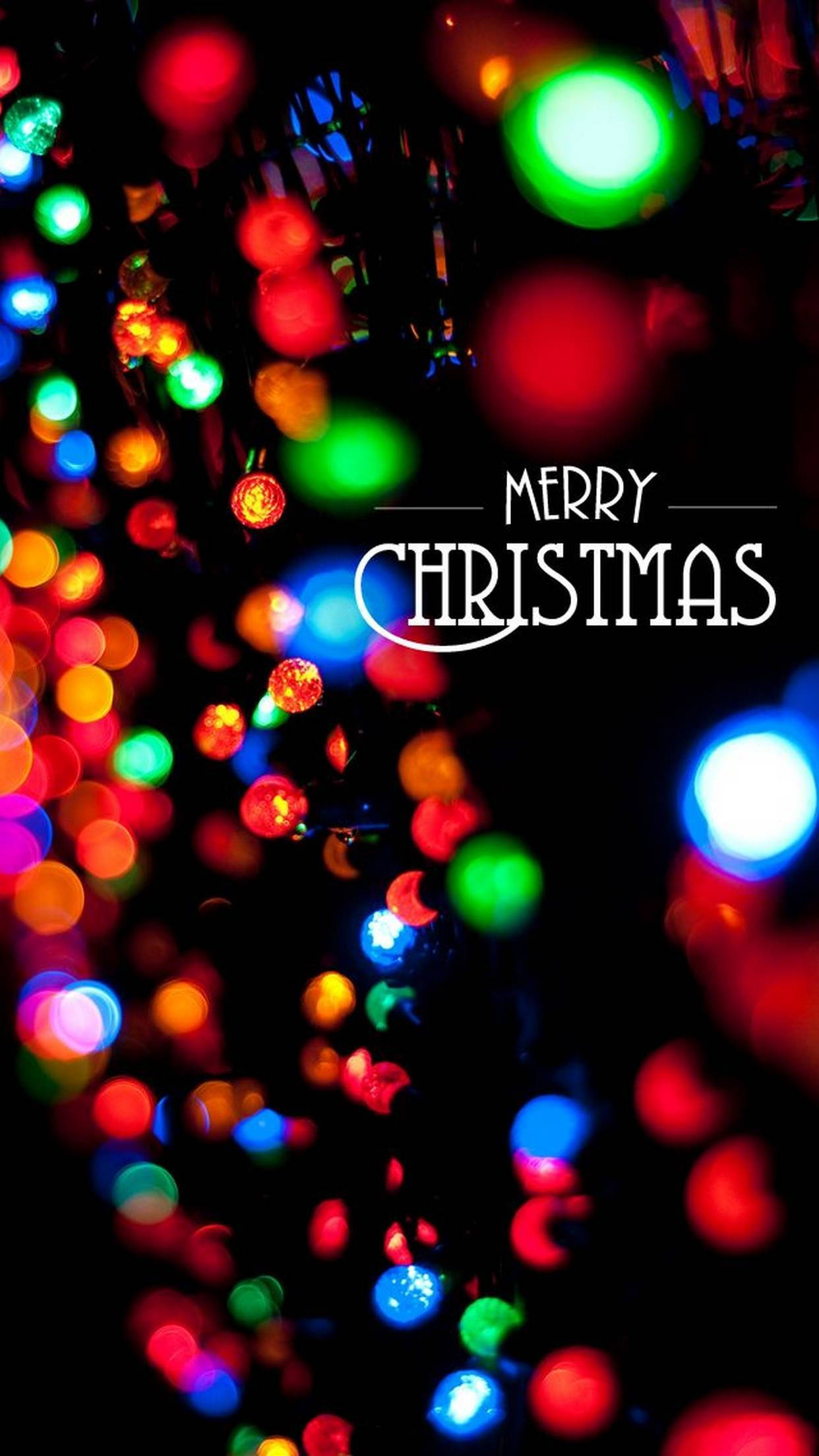 iPhone สีสัน Merry Christmas วอลเปเปอร์