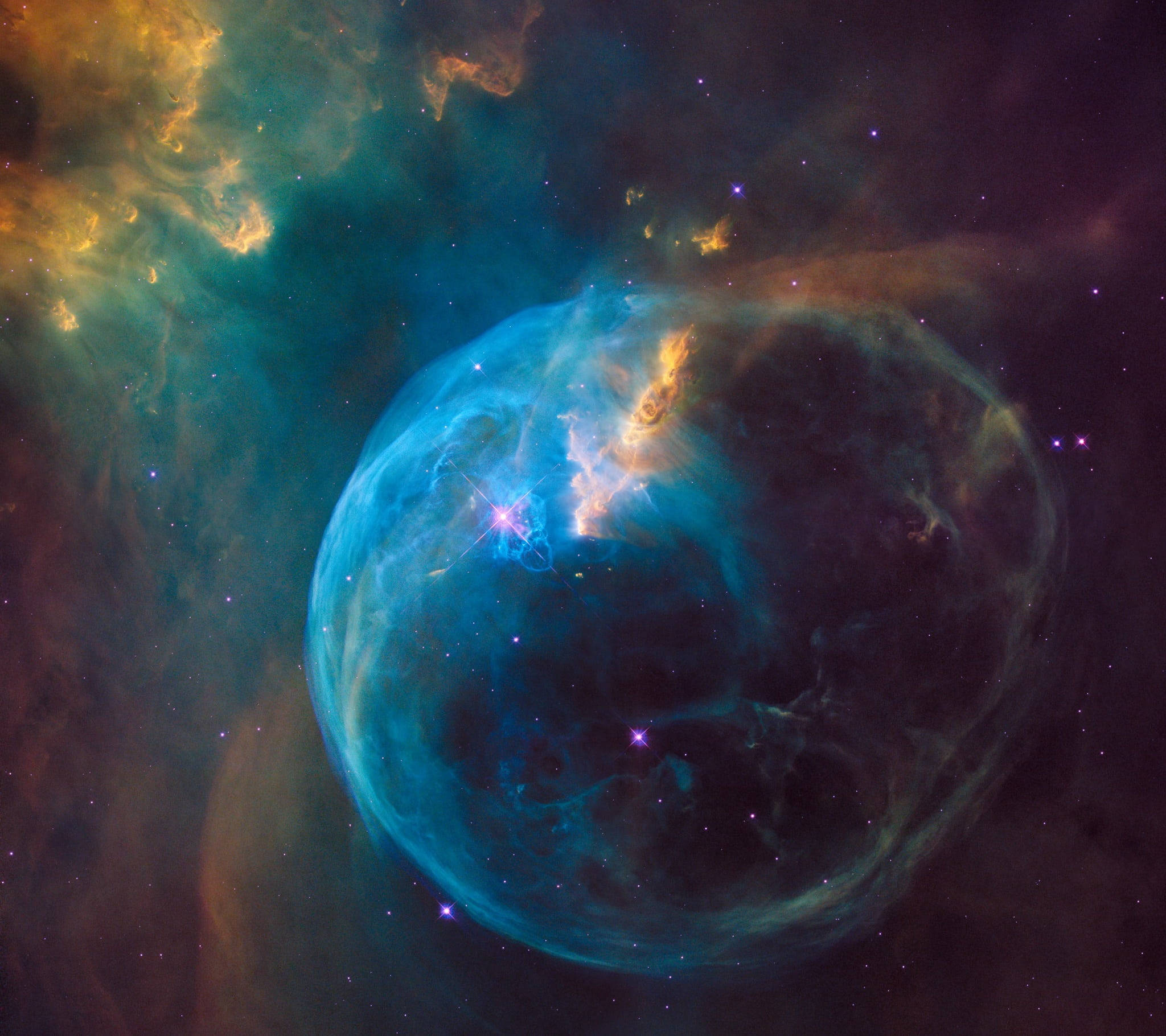 วอลเปเปอร์ iPhone ดาววูล์ฟ-ราเยต์จาก NASA วอลเปเปอร์