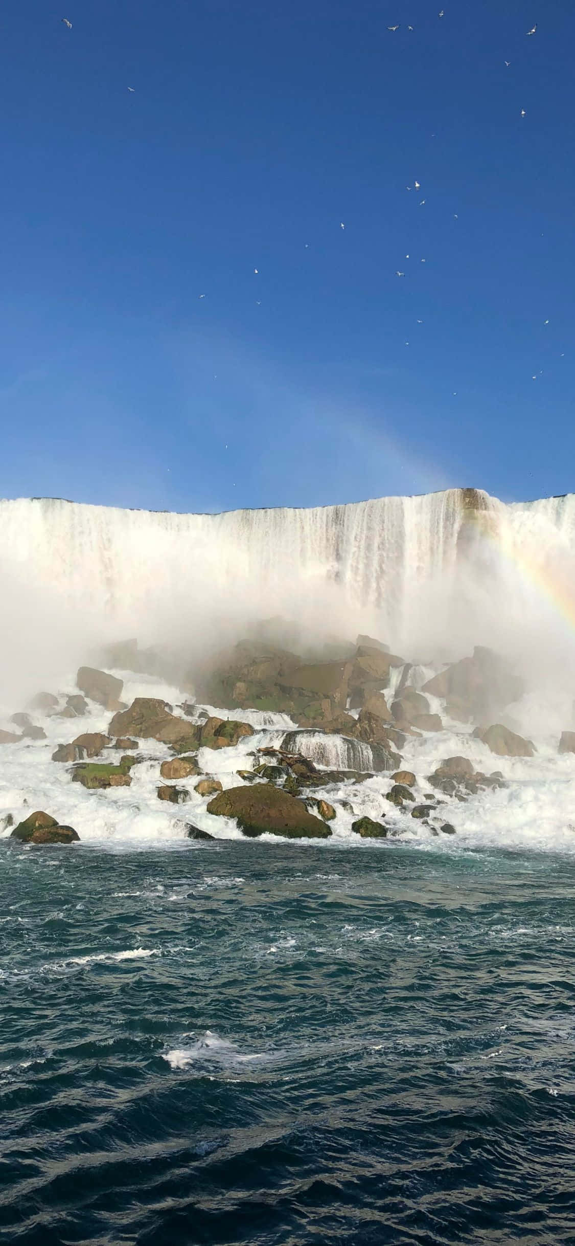 iPhone X Niagara Water Falls Background วอลเปเปอร์