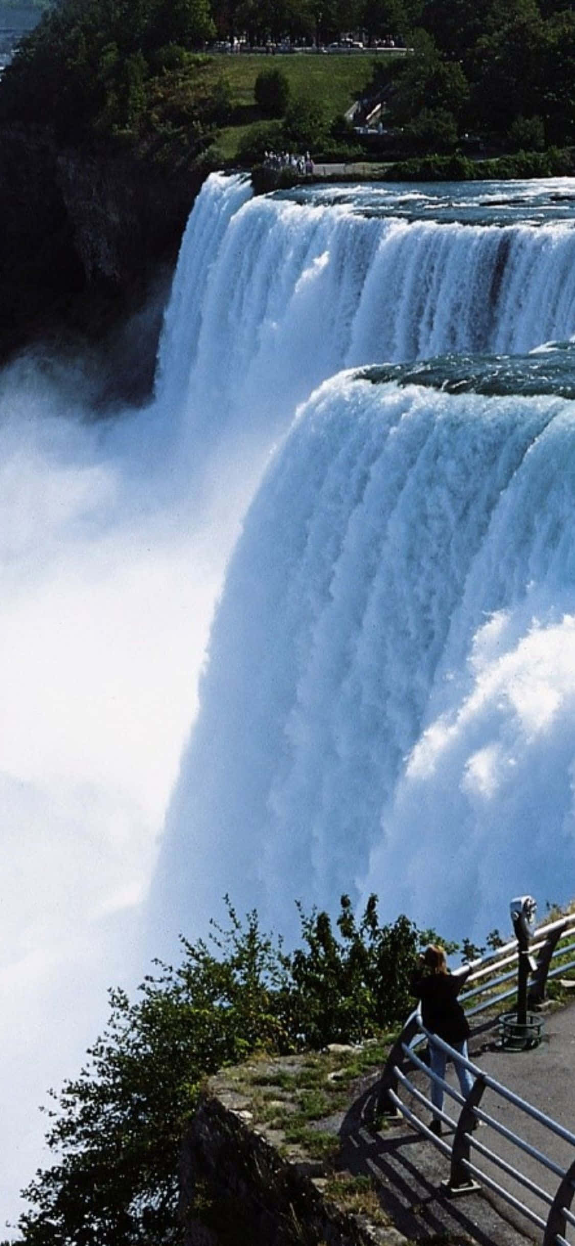 iPhone X Niagara Falls Side View Background วอลเปเปอร์