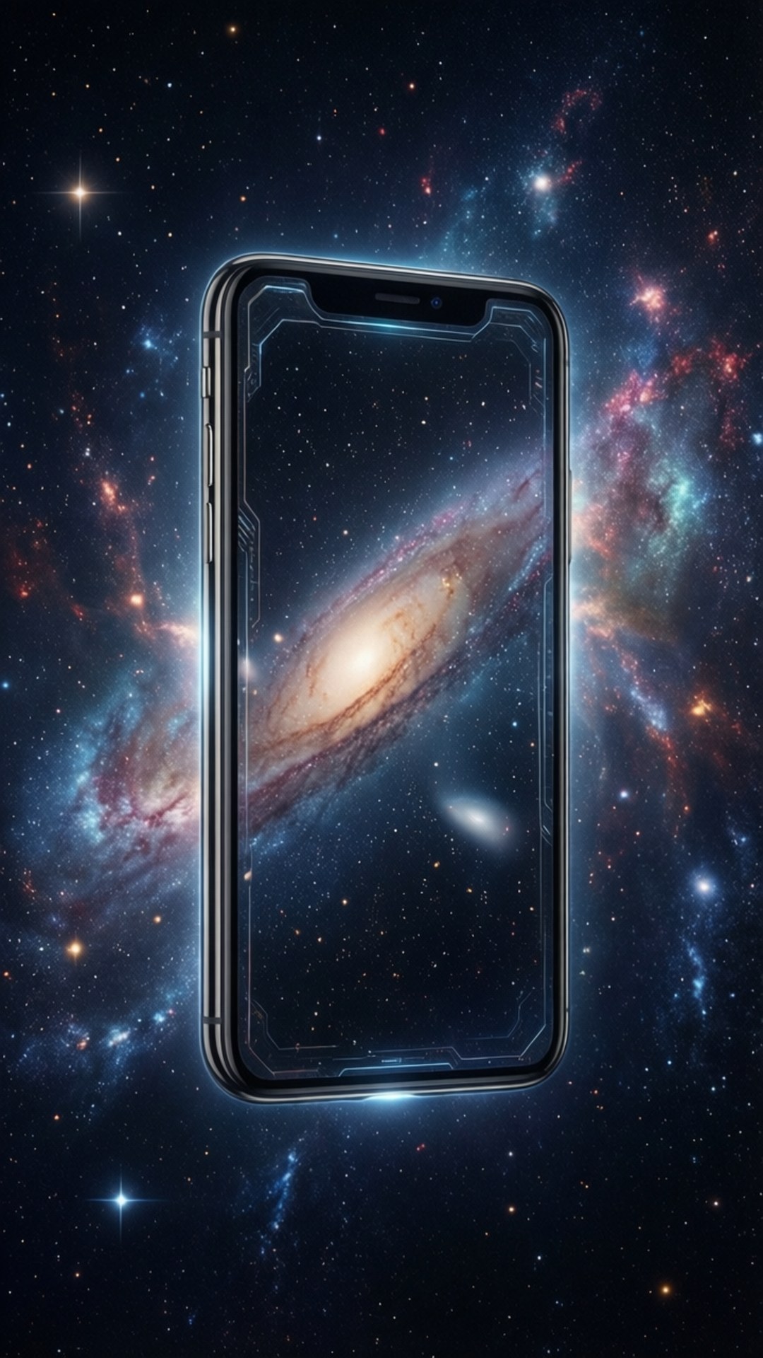 iPhone X ในอวกาศ วอลเปเปอร์