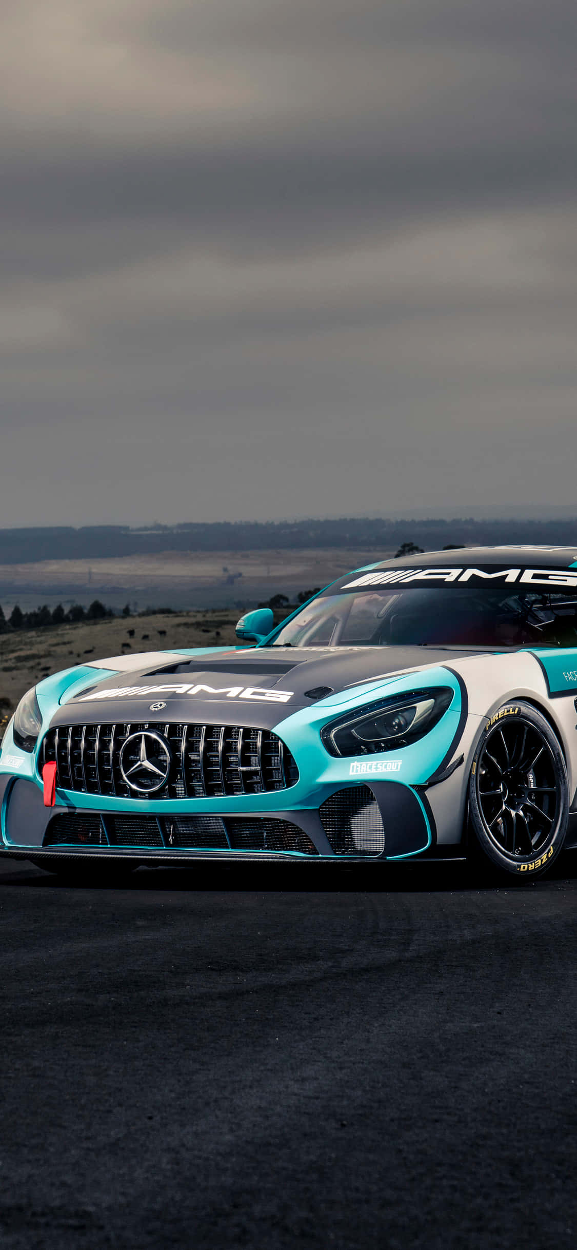 พื้นหลัง iPhone X AMG GT-R โทนสี AMG GT4 วอลเปเปอร์