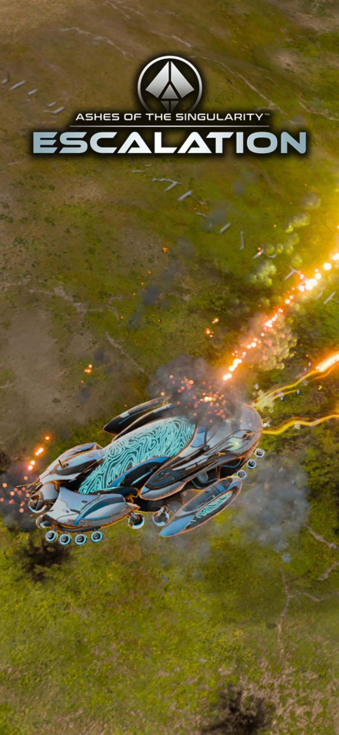 พิชิตสนามรบอันยิ่งใหญ่ที่เต็มไปด้วยกลยุทธ์ด้วย iPhone X และ Ashes of the Singularity Escalation วอลเปเปอร์