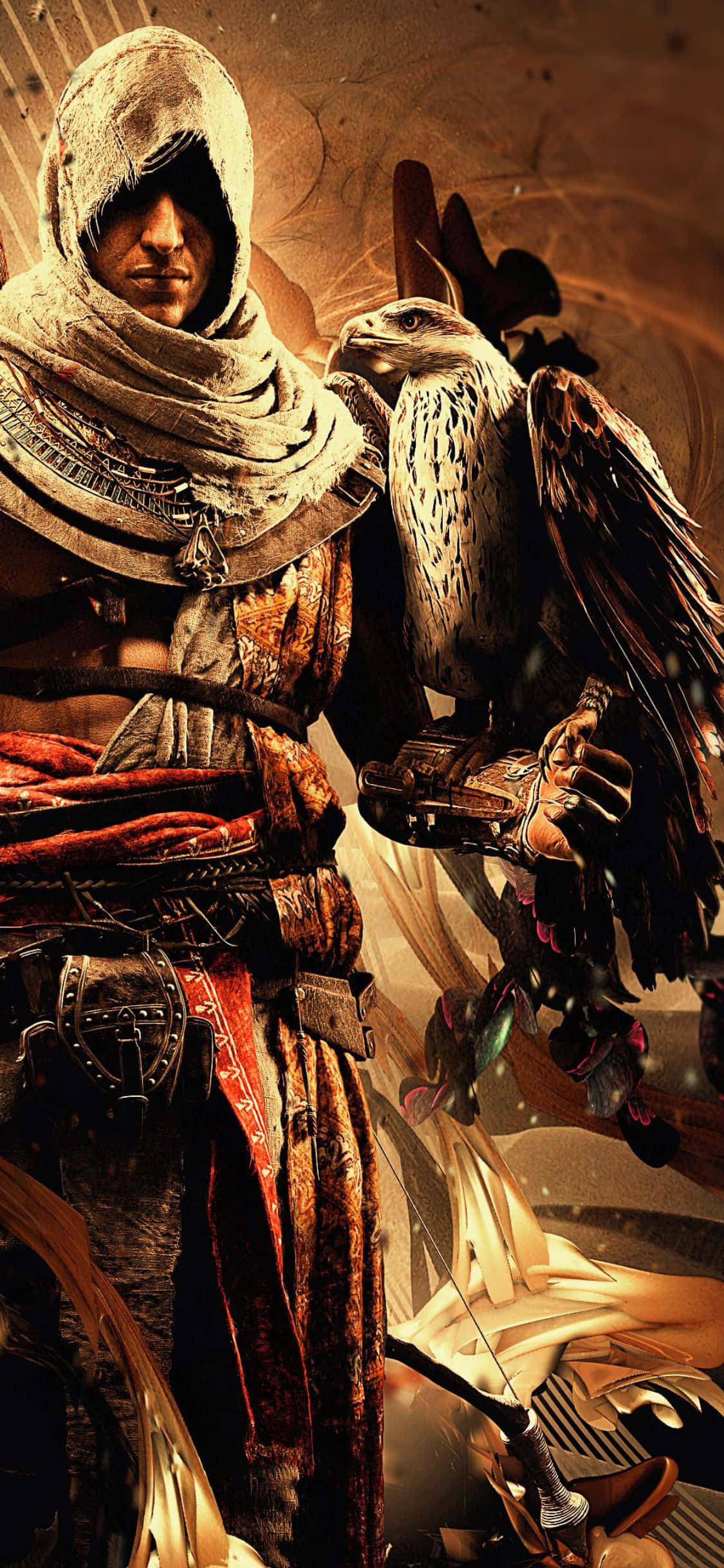 เลือกชะตากรรมของคุณและนำกลุ่มภราดรภาพด้วยวอลเปเปอร์ iPhone X Assassin's Creed Origins วอลเปเปอร์