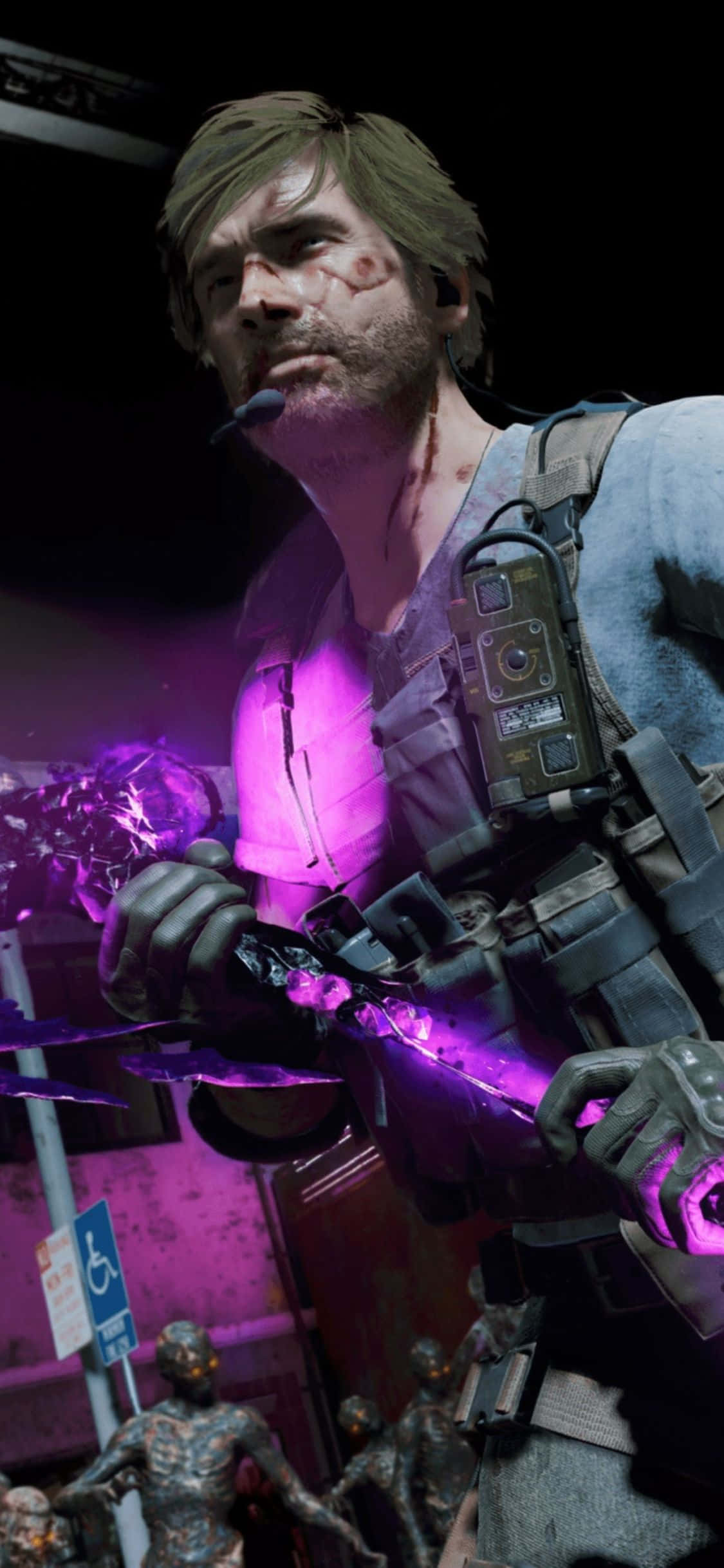 iPhone X Call Of Duty Black Ops Cold War พื้นหลังตัวละครบาดเจ็บ วอลเปเปอร์