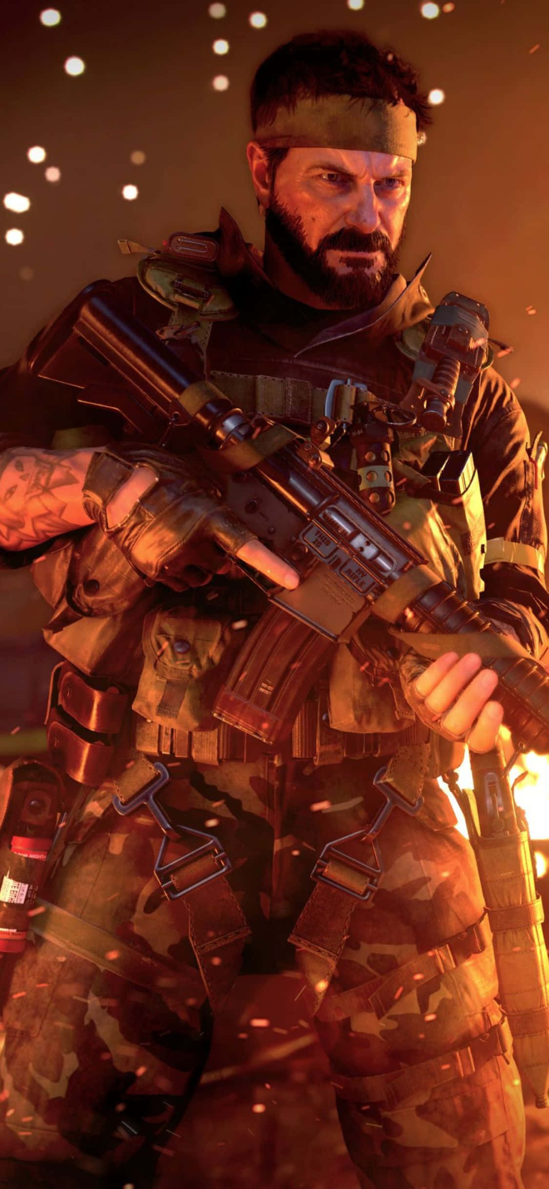 พื้นหลัง iPhone X Call Of Duty Black Ops Cold War Frank Woods วอลเปเปอร์