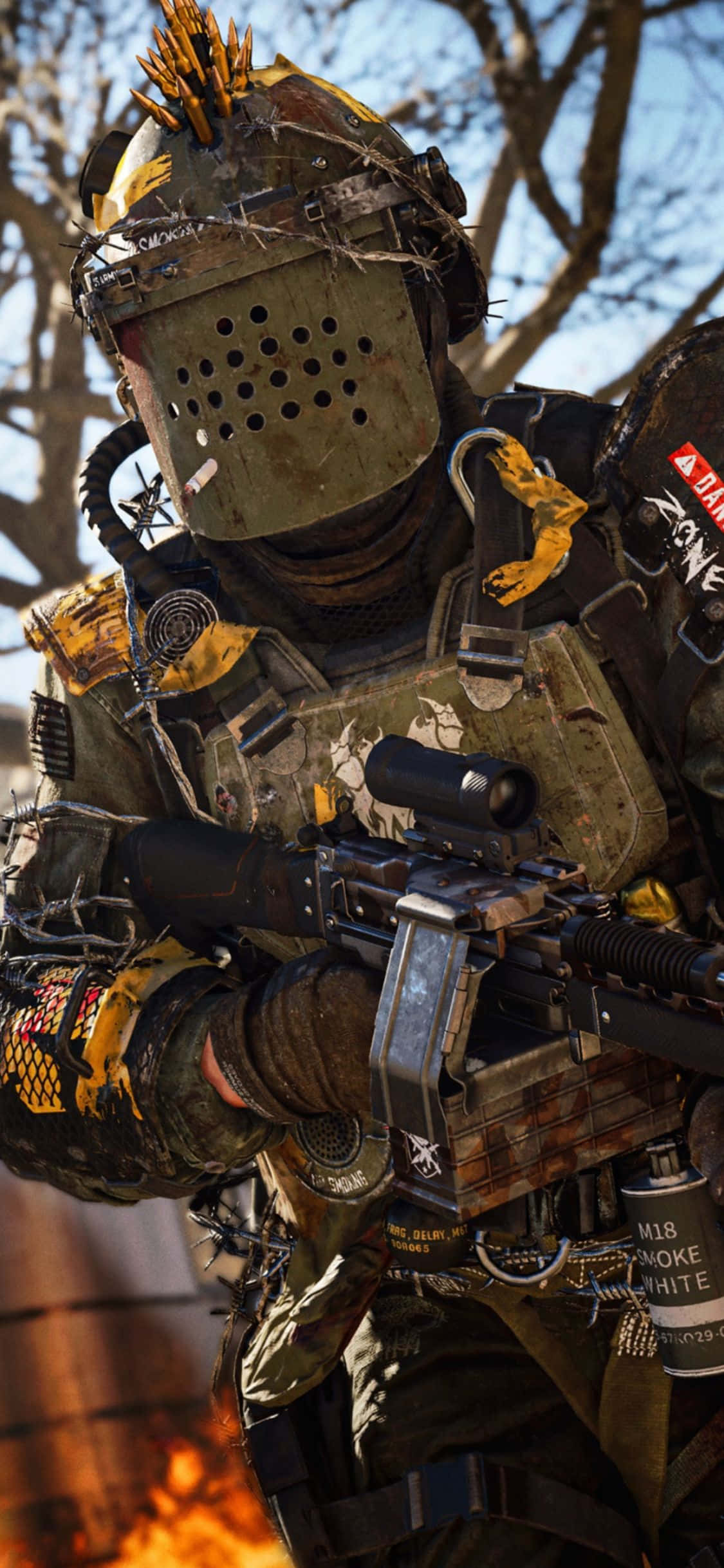 พื้นหลัง iPhone X Call Of Duty Black Ops Cold War ทหาร วอลเปเปอร์