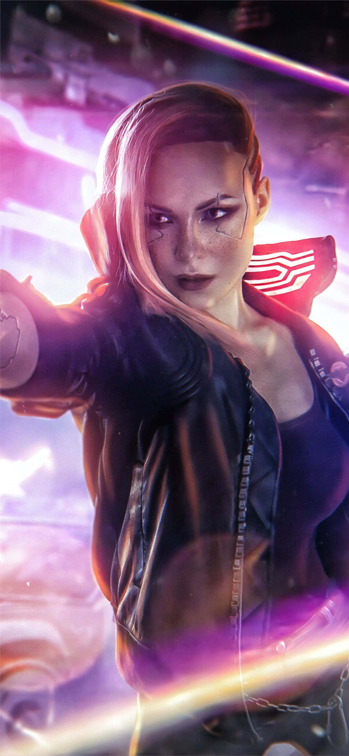 พื้นหลัง iPhone X Cyberpunk 2077 วาเลรีมือสังหาร วอลเปเปอร์