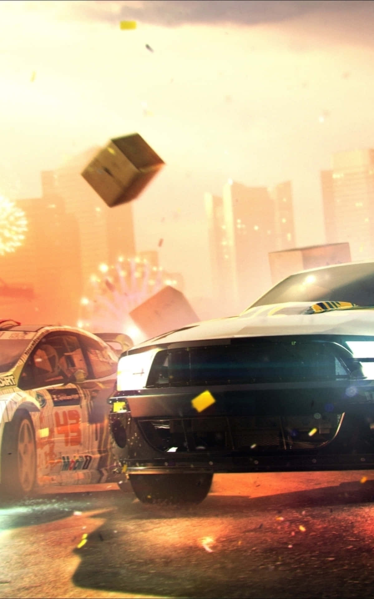 iPhone X Dirt Showdown Cardboard Box Background วอลเปเปอร์