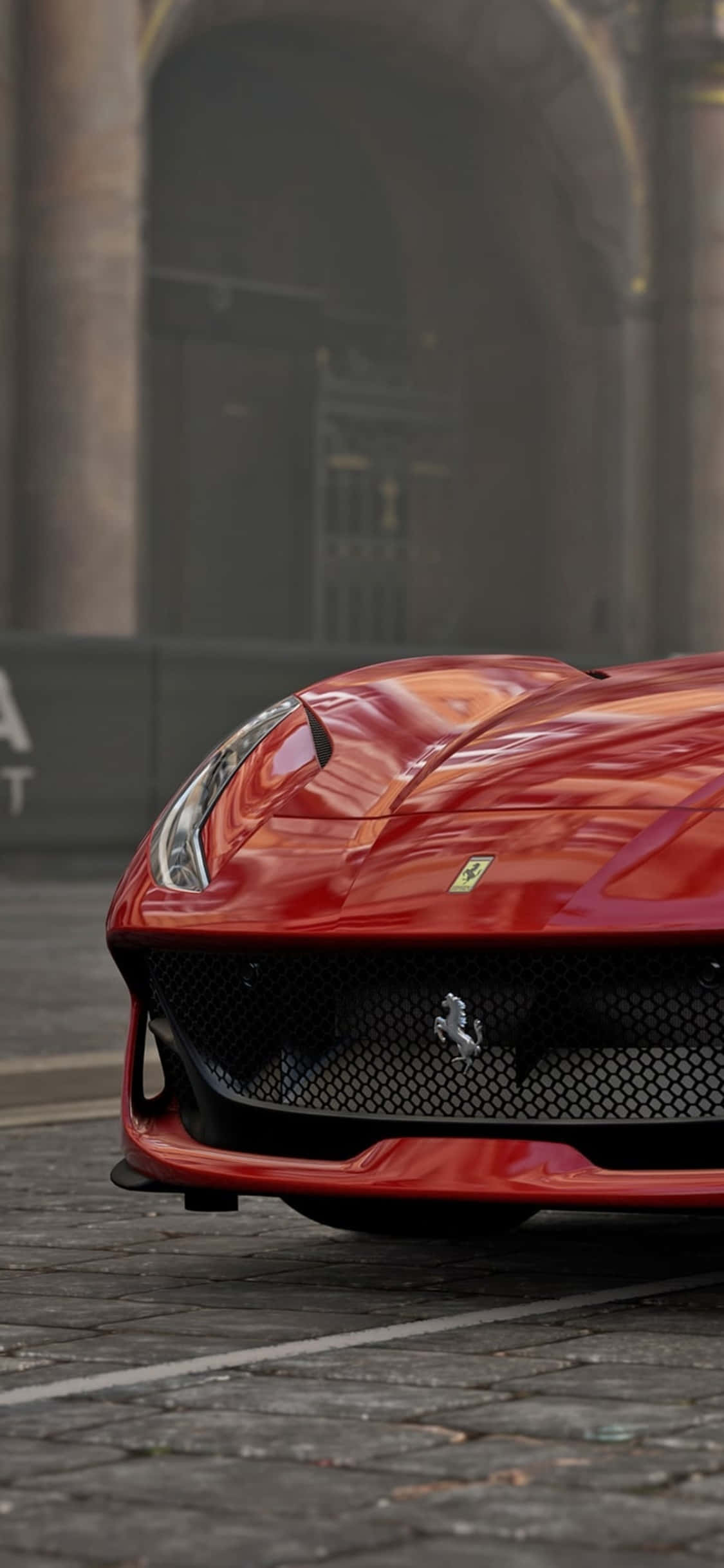 พื้นหลัง iPhone X สีแดง Ferrari Forza Motorsport 7 วอลเปเปอร์
