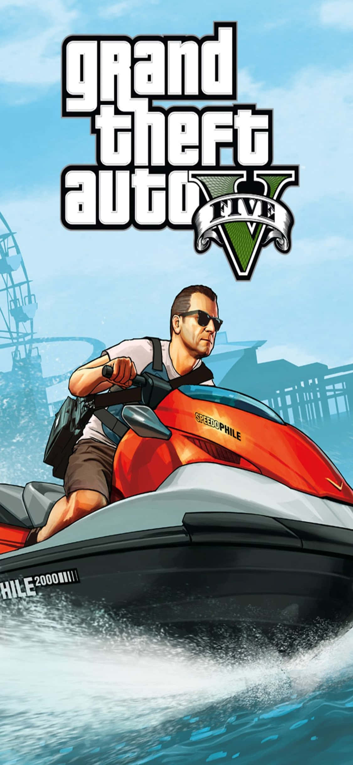 iPhone X Grand Theft Auto V พื้นหลังและเจ็ตสกี วอลเปเปอร์