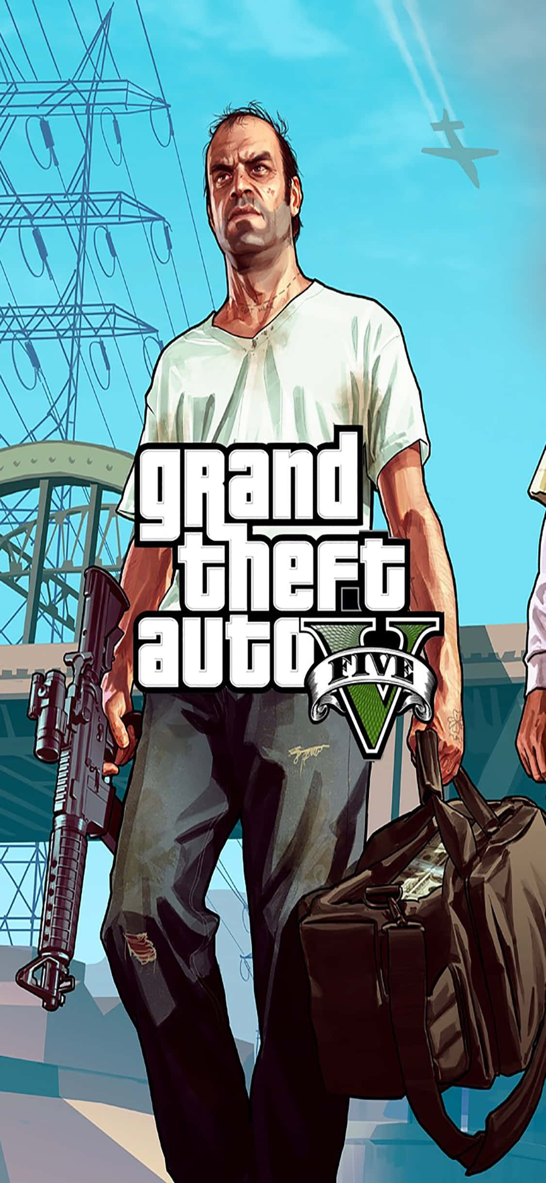 พื้นหลัง iPhone X Grand Theft Auto V Trevor และกระเป๋า วอลเปเปอร์