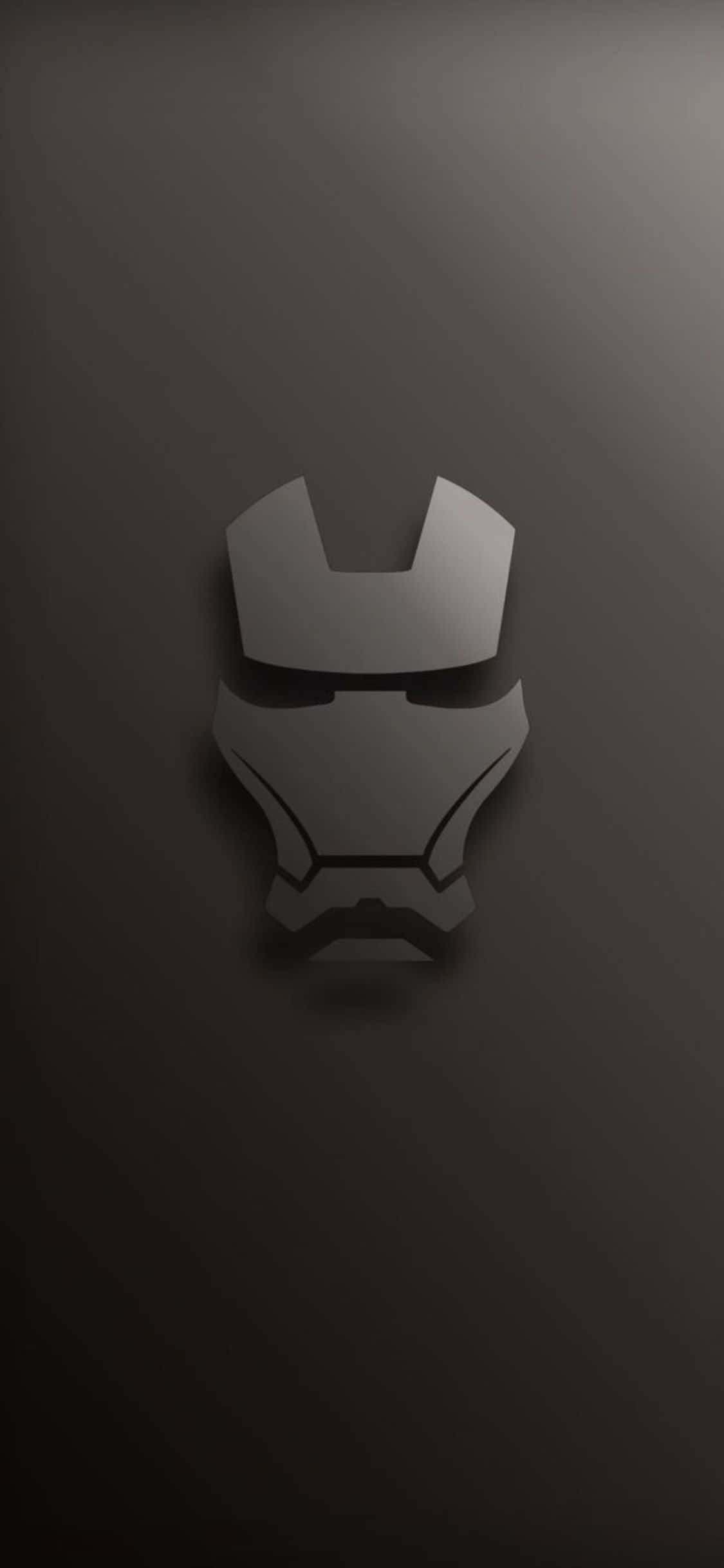 iPhone X พื้นหลัง Iron Man พื้นผิวคอนกรีตเทา วอลเปเปอร์