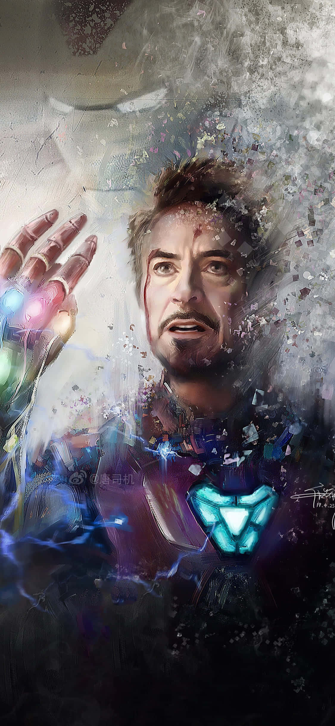 พื้นหลัง iPhone X Iron Man จางหาย วอลเปเปอร์