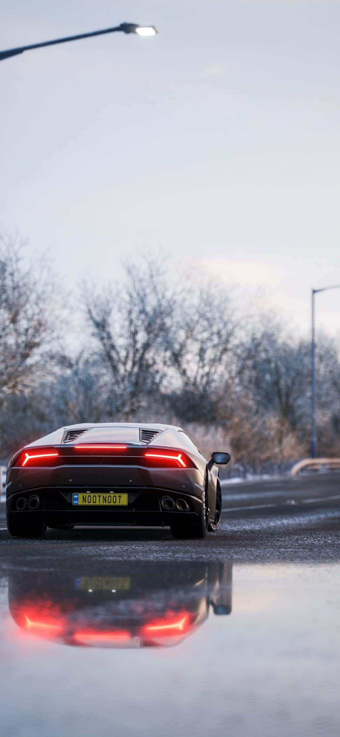 พื้นหลัง iPhone X สีดำ Lamborghini Huracan Forza Motorsport 7 วอลเปเปอร์