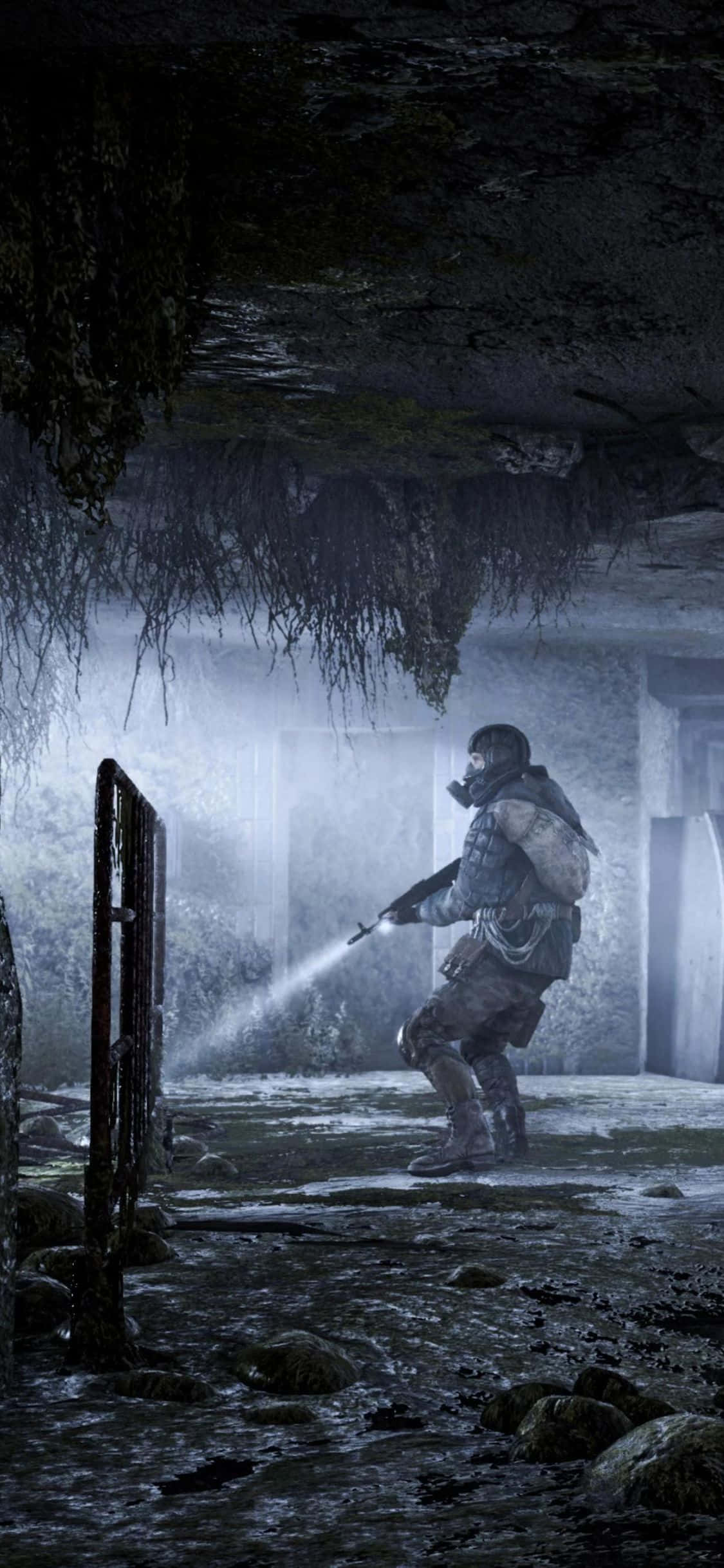 iPhone X รุ่นใหม่ในโลกหลังหายนะของ Metro Exodus วอลเปเปอร์