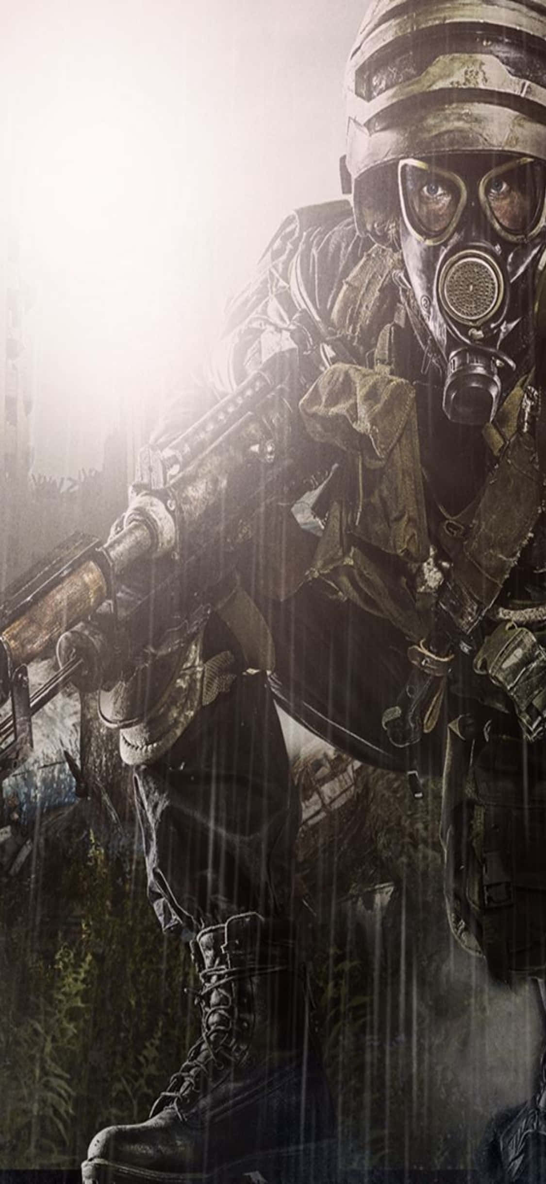 ล่าสัตว์ในวันฝนตก iPhone X พื้นหลัง Metro Last Light วอลเปเปอร์